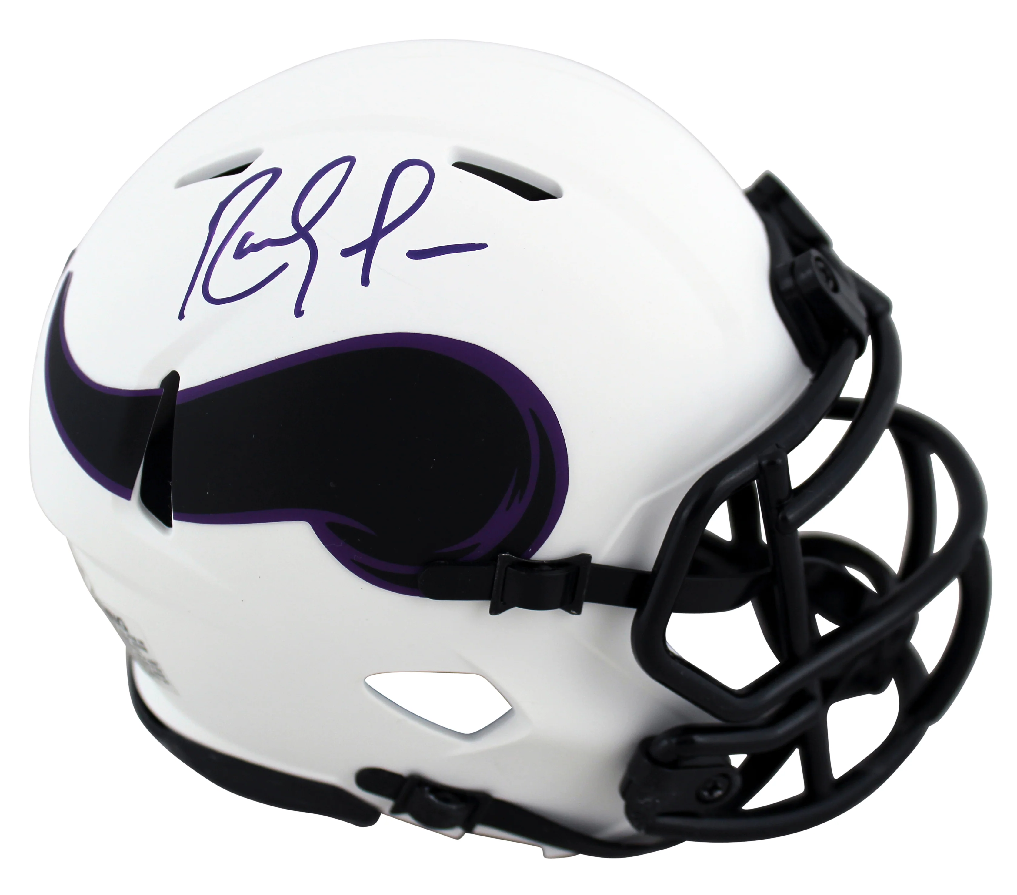 Vikings Randy Moss Authentic Signed Lunar Speed Mini Helmet BAS Witnessed - Image 2