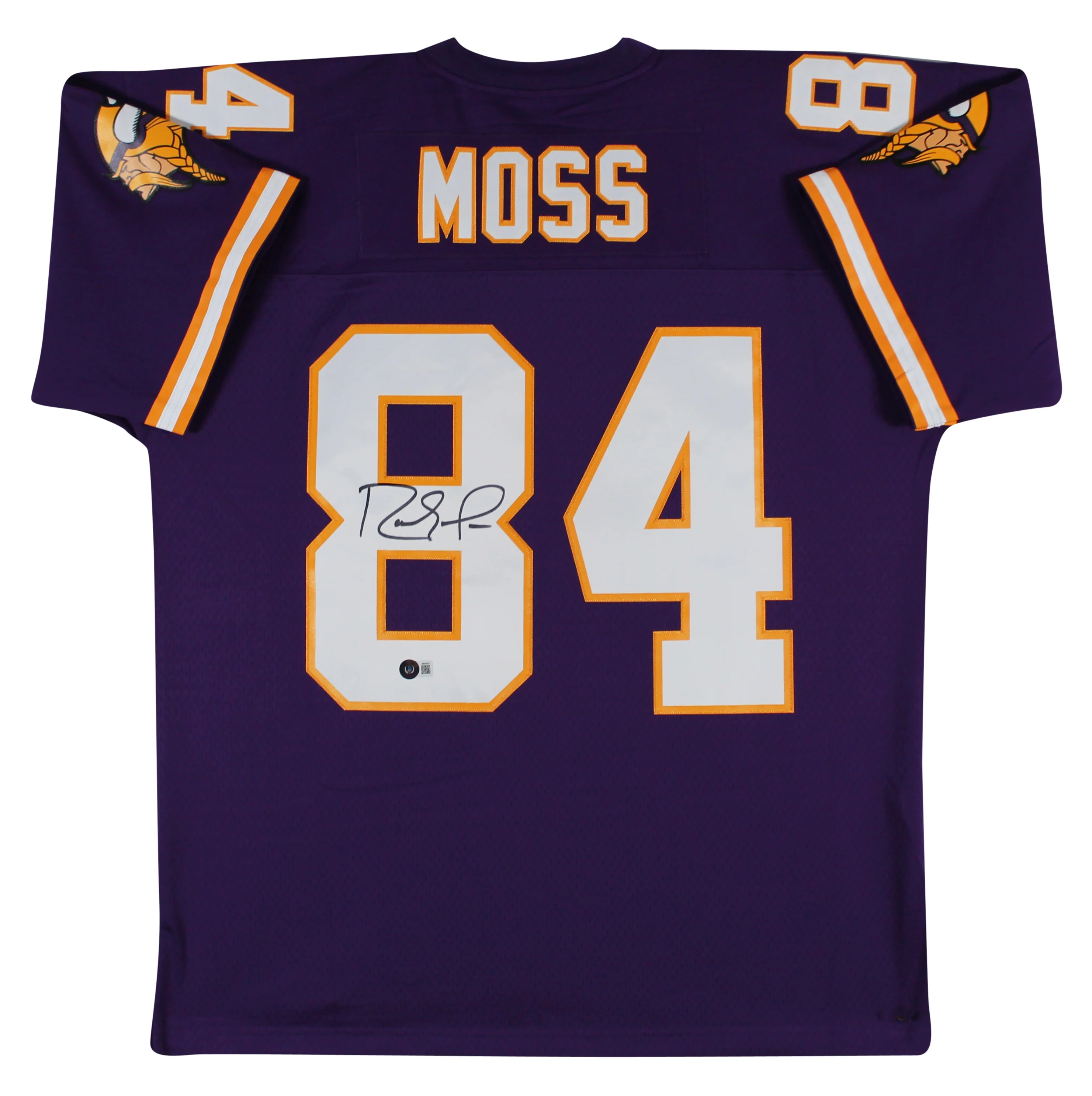 Vikings Randy Moss Authentic Signed Purple Mitchell & Ness Jersey BAS Witnessed - Image 3