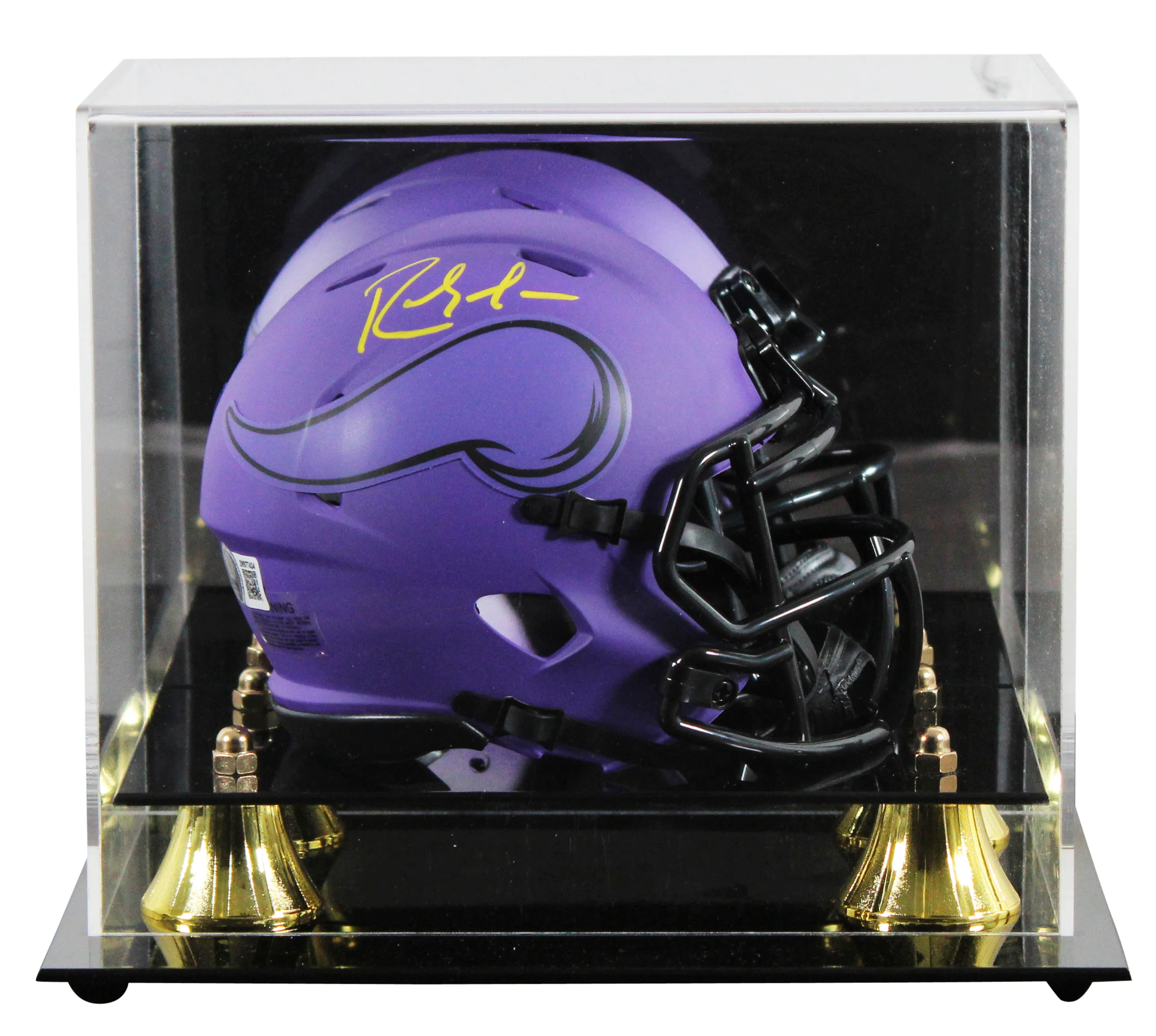 Vikings Randy Moss Authentic Signed Rave Speed Mini Helmet W/ Case BAS Witnessed - Image 2