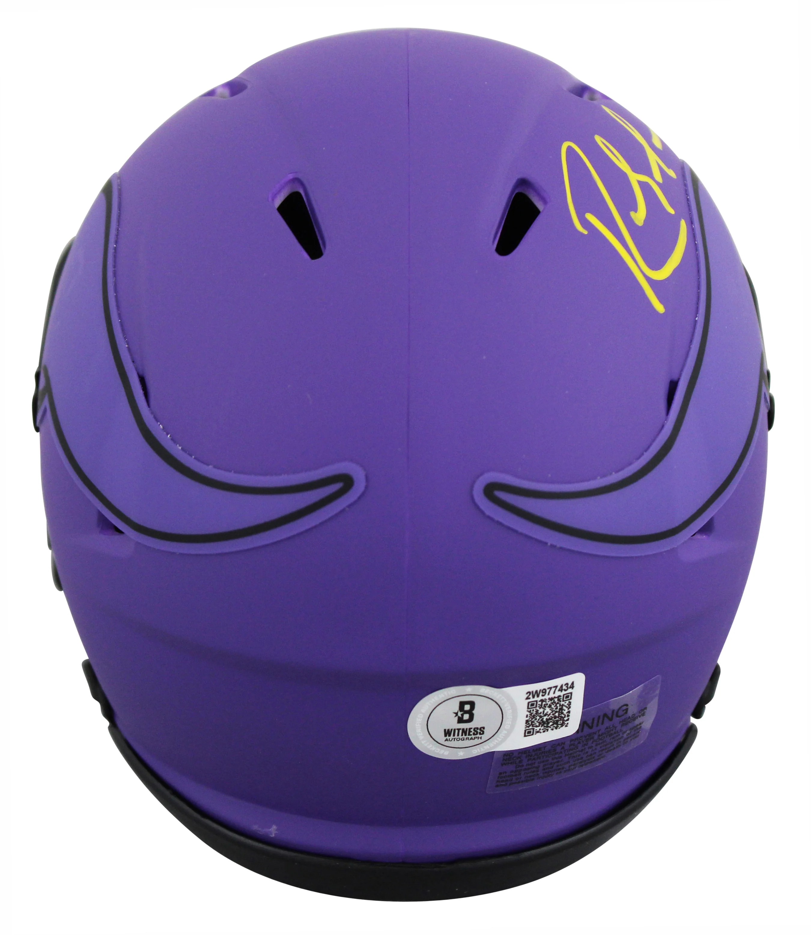 Vikings Randy Moss Authentic Signed Rave Speed Mini Helmet W/ Case BAS Witnessed - Image 4