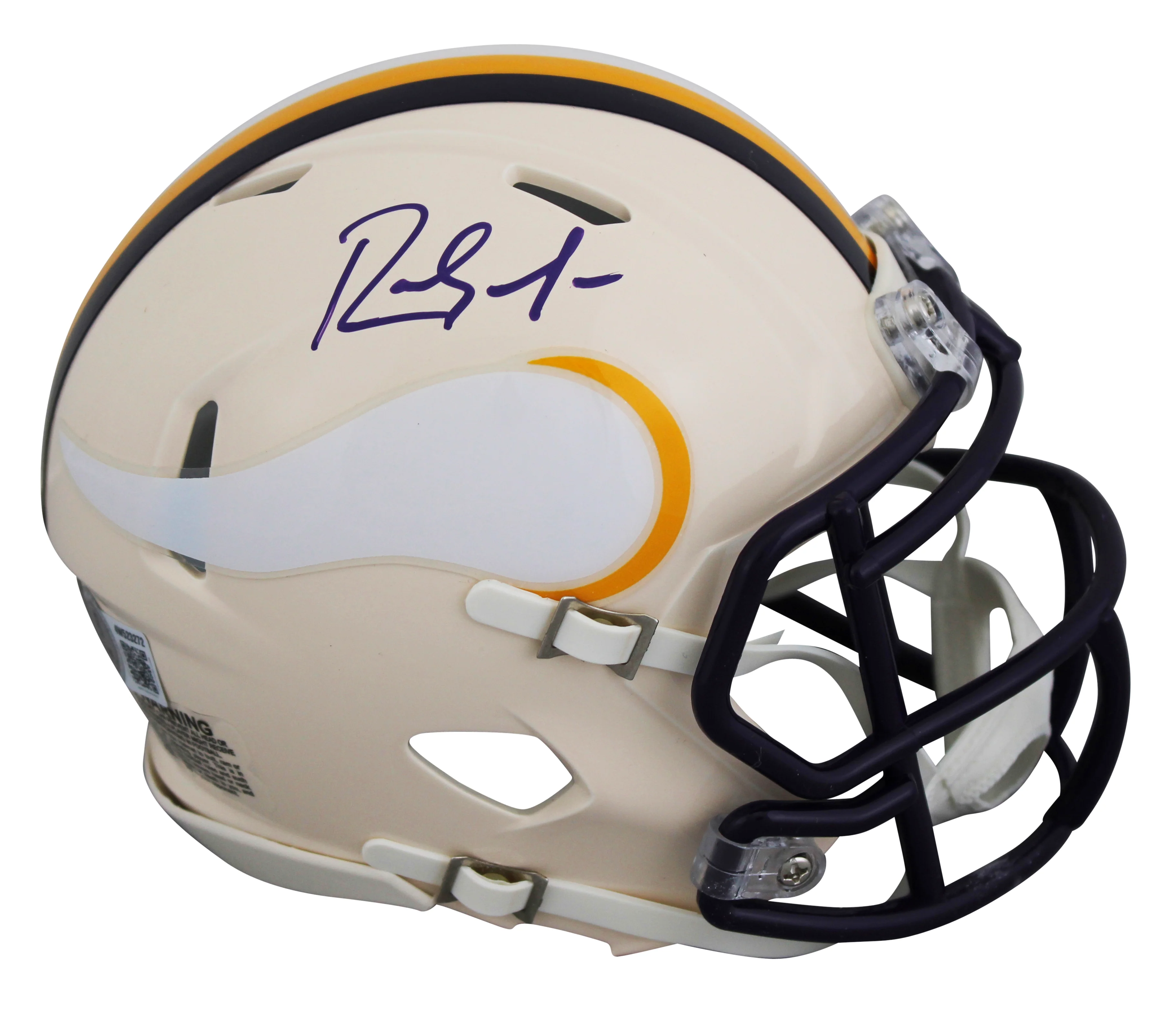 Vikings Randy Moss Authentic Signed Retro Speed Mini Helmet BAS Witnessed - Image 2