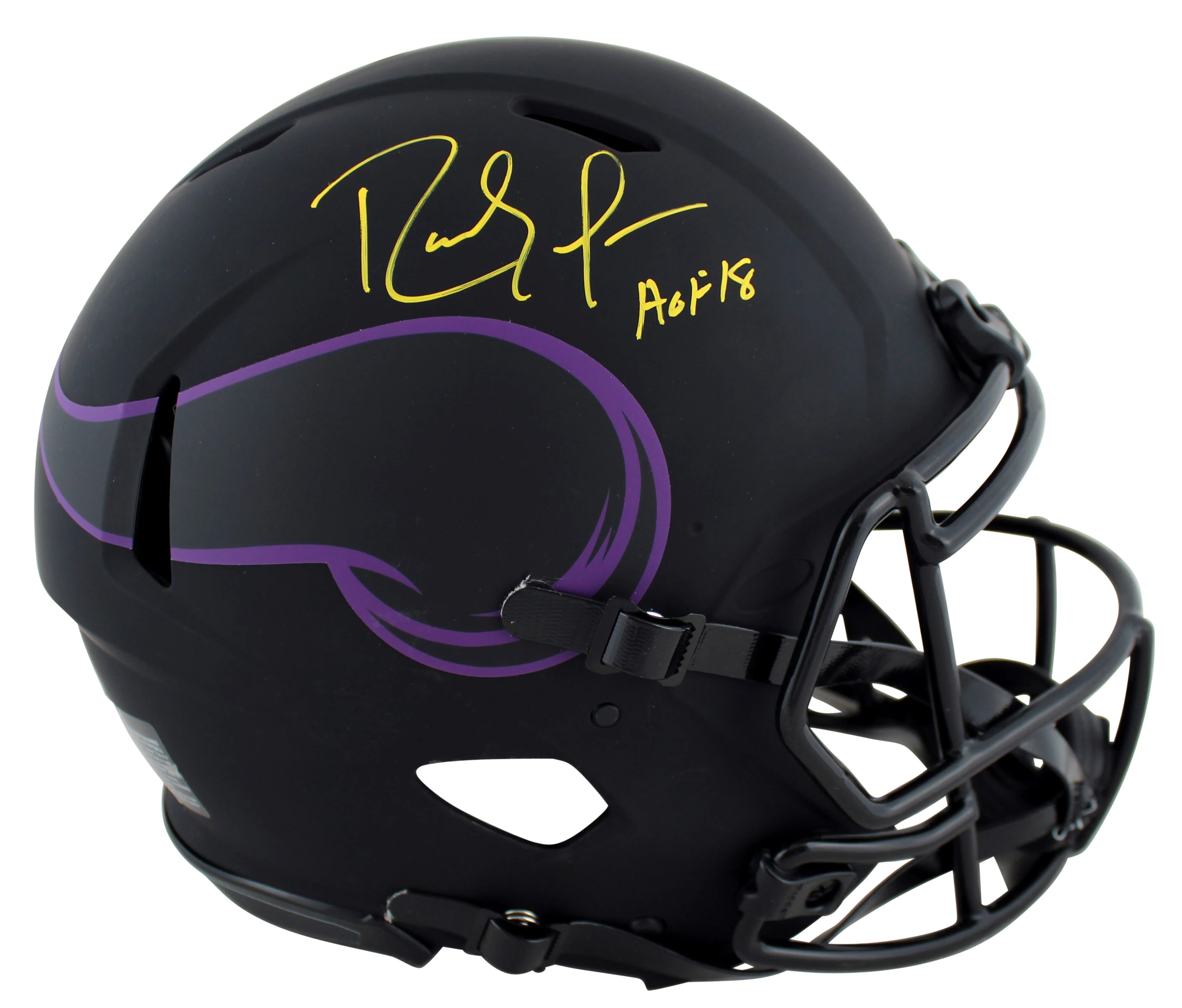 Vikings Randy Moss HOF 18 Signed Eclipse Full Size Speed Proline Helmet BAS Wit - Image 2