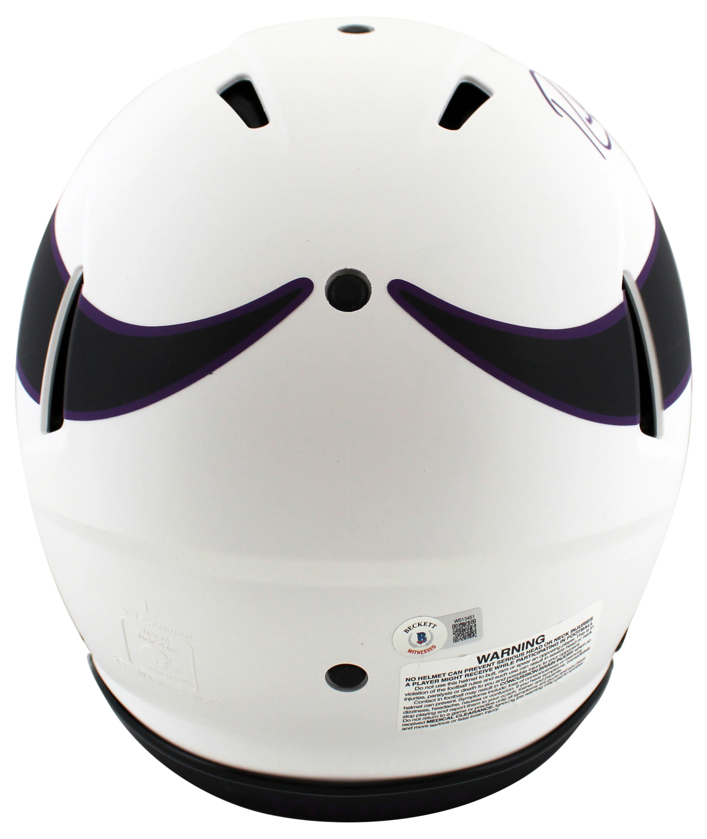 Vikings Randy Moss & Justin Jefferson Signed Lunar F/S Speed Proline Helmet BAS - Image 3