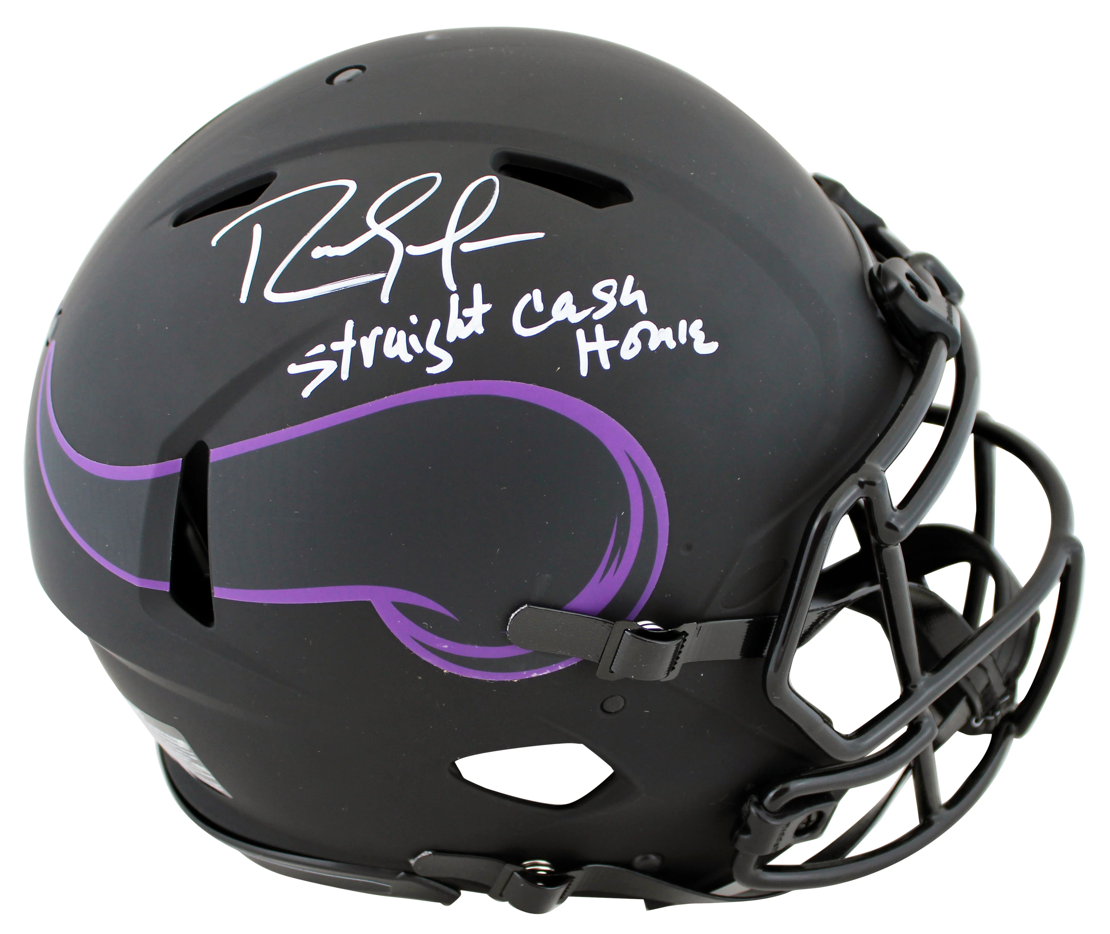 Vikings Randy Moss "SCH" Signed Eclipse F/S Speed Proline Helmet W/ Case BAS Wit - Image 3