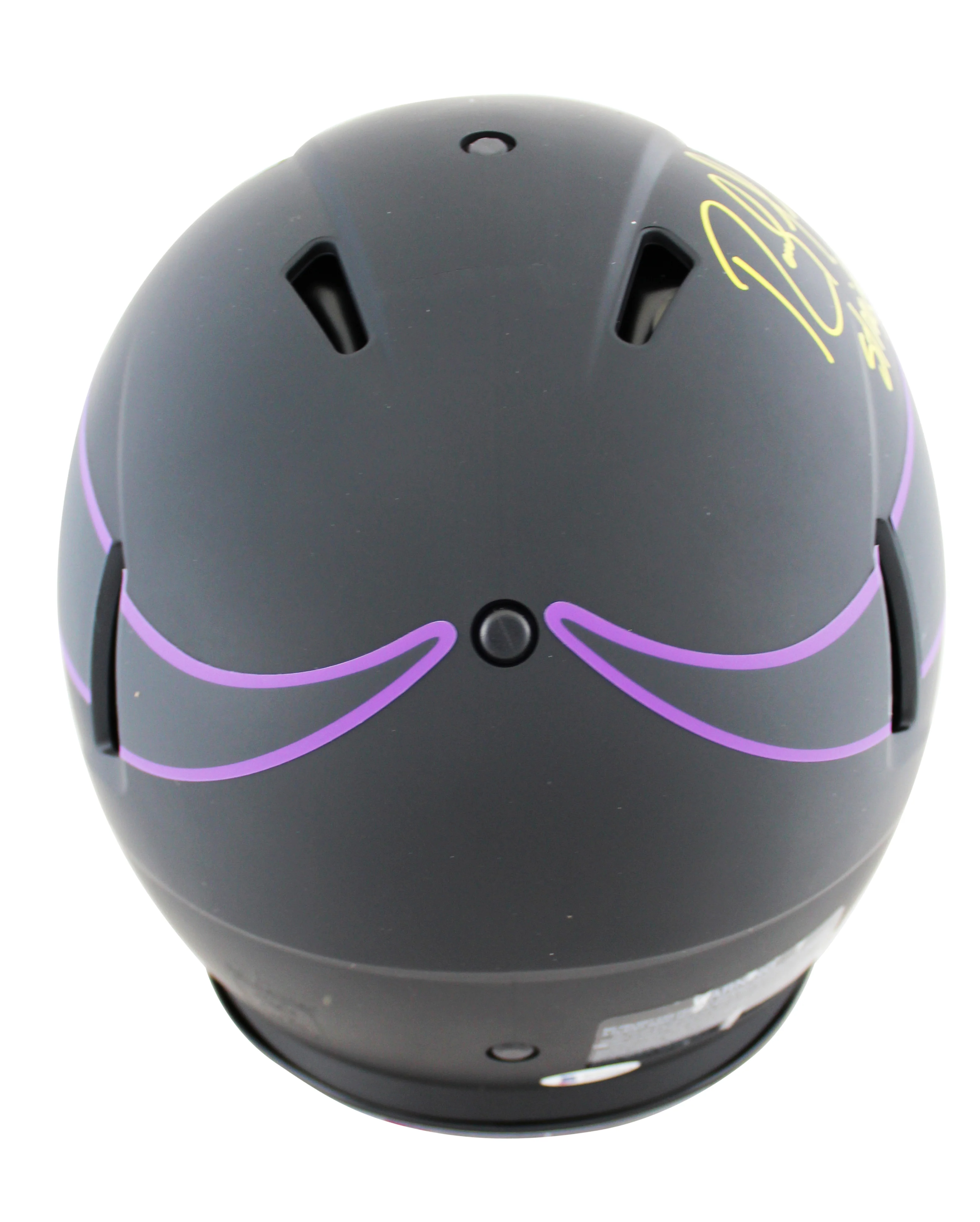 Vikings Randy Moss "SCH" Signed Eclipse F/S Speed Proline Helmet W/ Case BAS Wt - Image 4