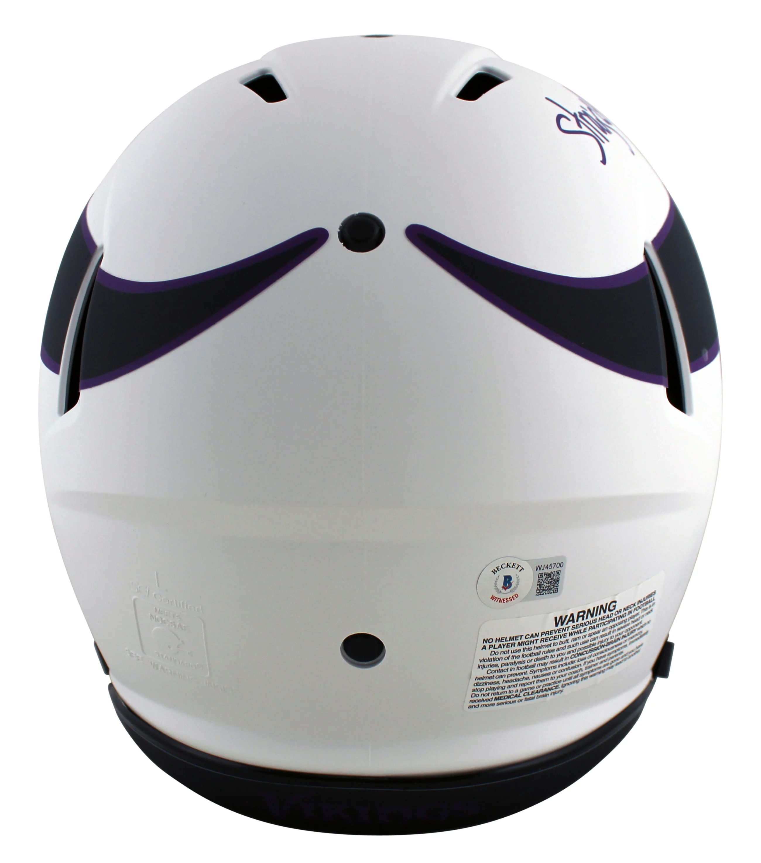 Vikings Randy Moss "SCH" Signed Lunar Full Size Speed Proline Helmet BAS Witness - Image 3