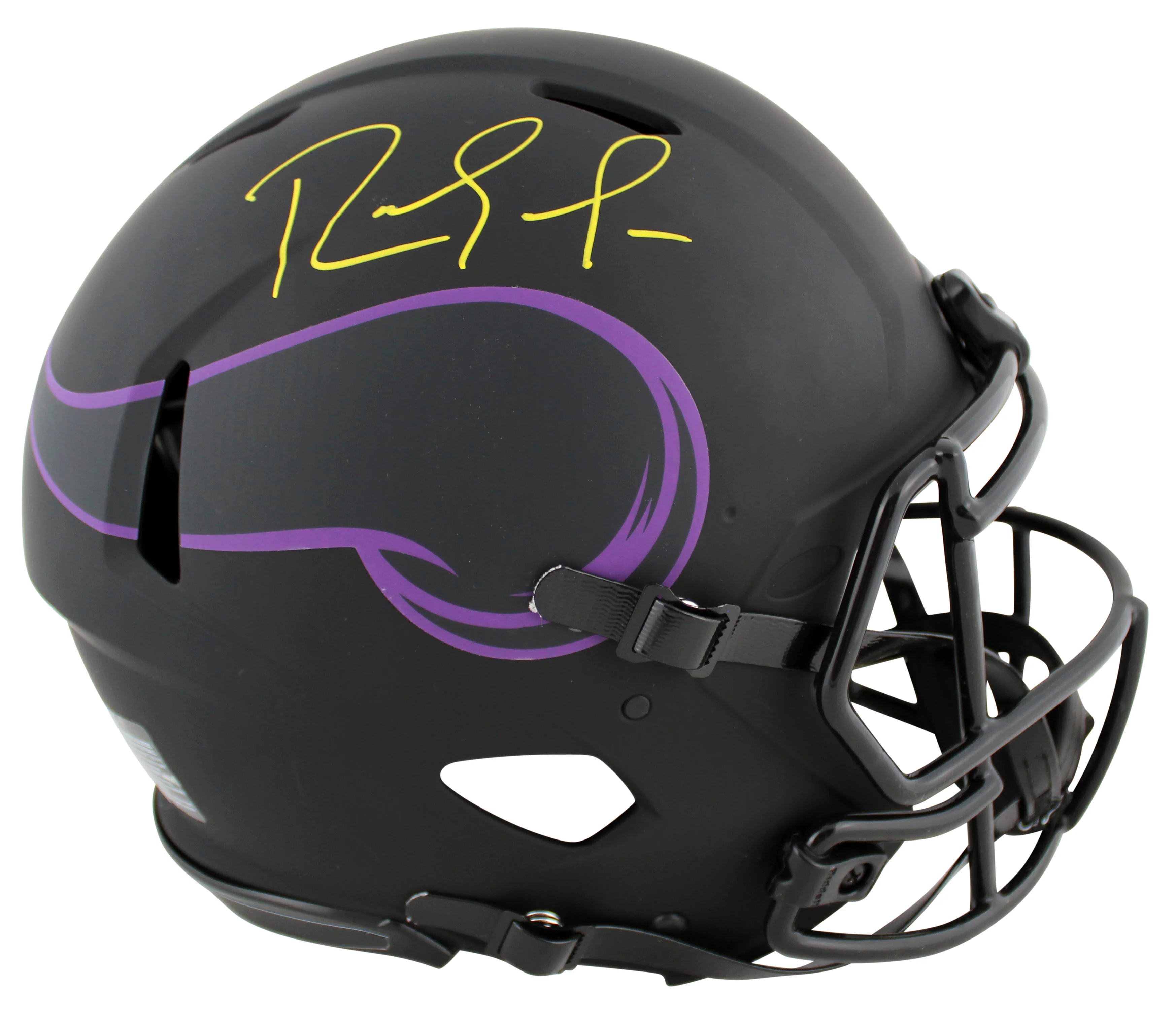 Vikings Randy Moss Signed Eclipse Full Size Speed Proline Helmet BAS Witnessed - Image 2