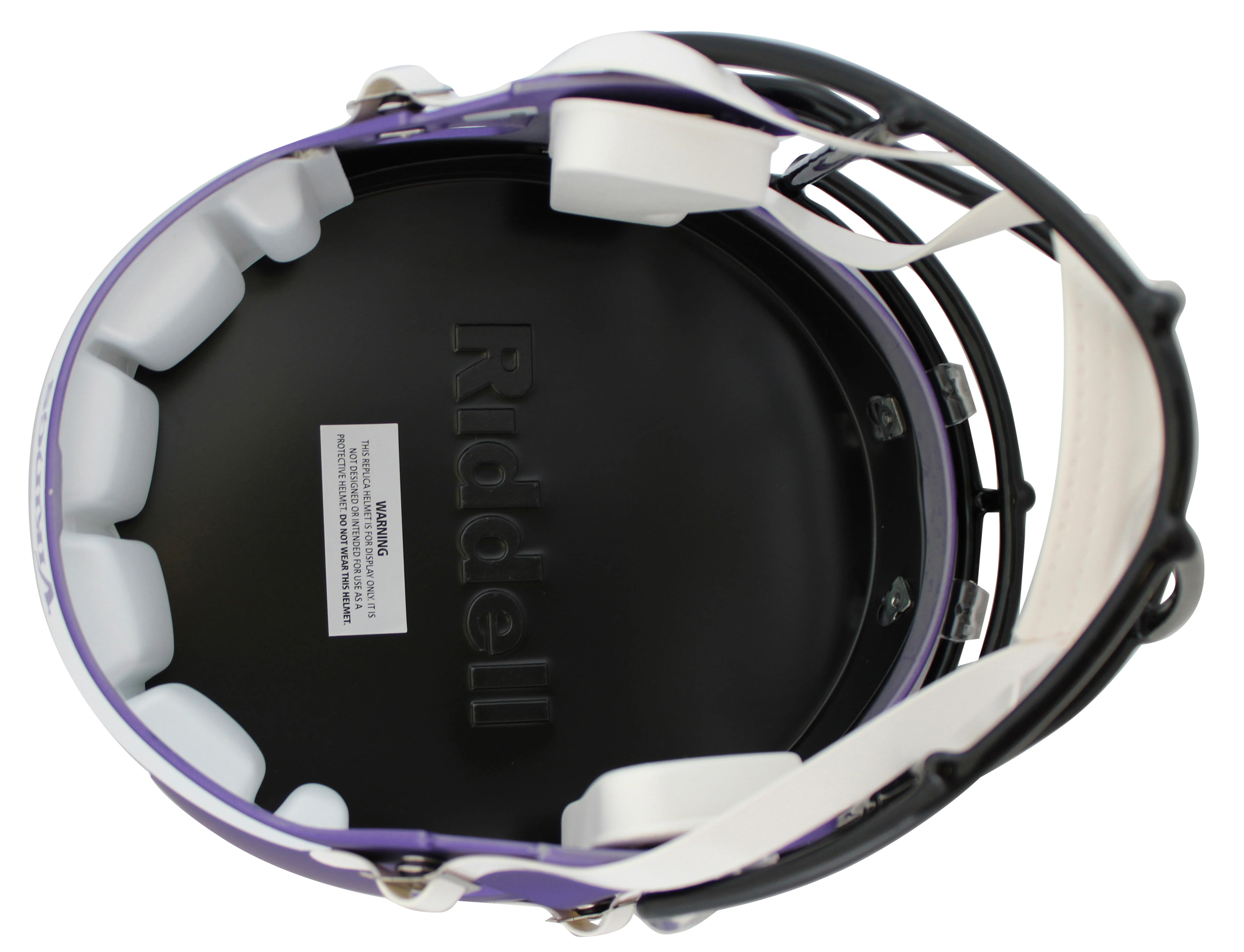 Vikings Randy Moss Signed Full Size Speed Rep Helmet w/ Silver Sig BAS Witnessed - Image 4