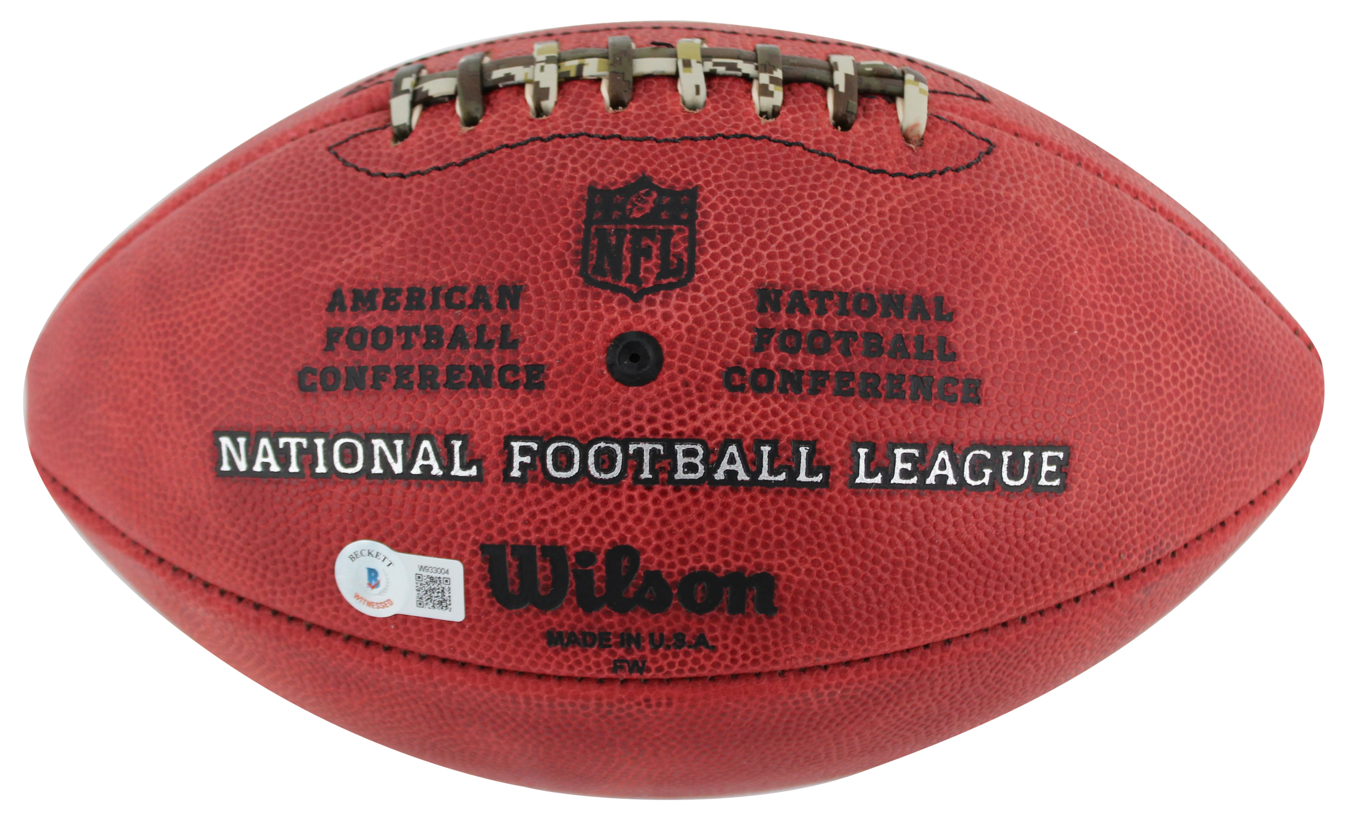 Vikings Randy Moss Signed Official "The Duke" Team Showcase Nfl Football BAS Wit - Image 5
