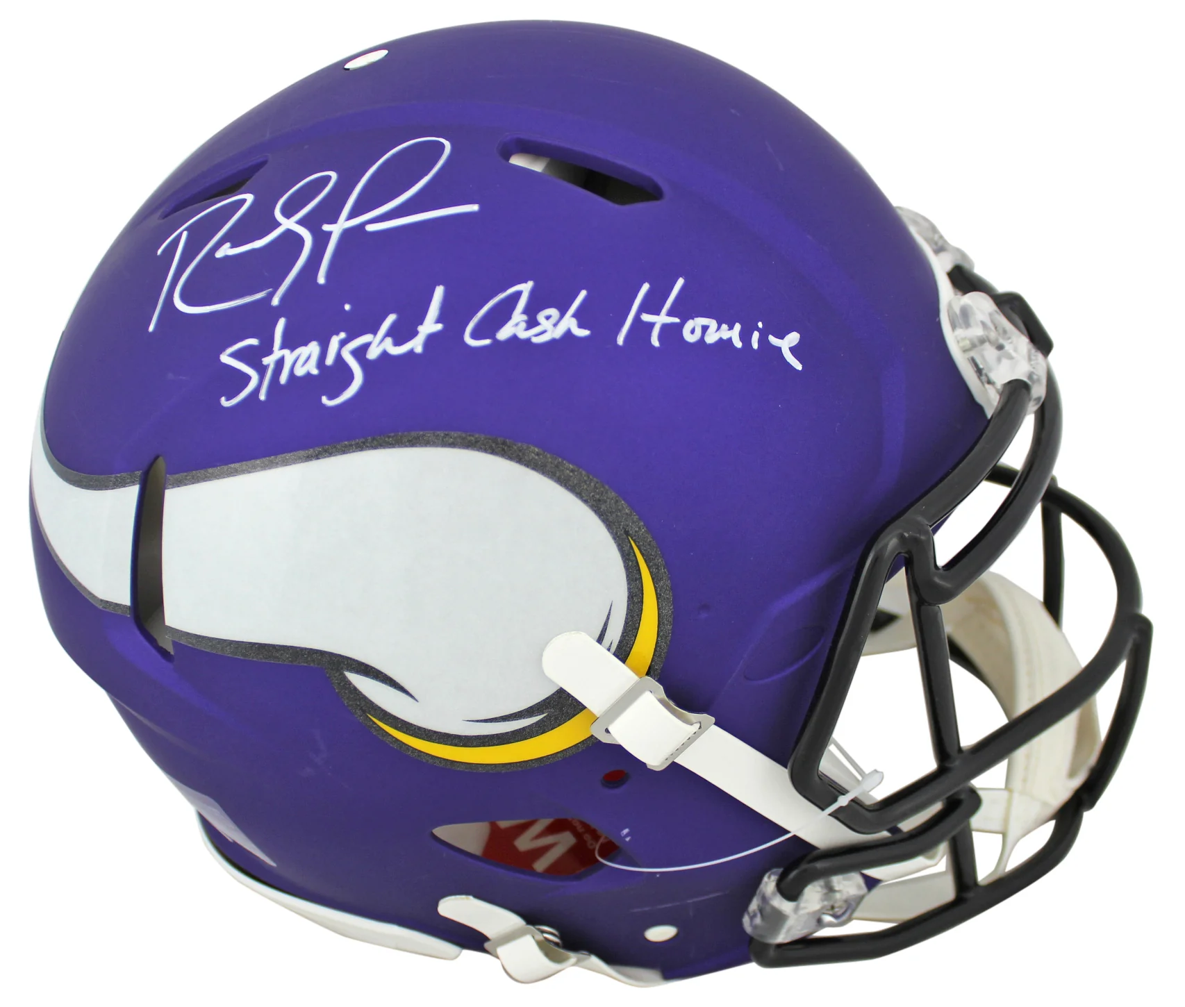 Vikings Randy Moss "Straight Cash Homie" Signed Proline F/S Speed Helmet BAS - Image 2
