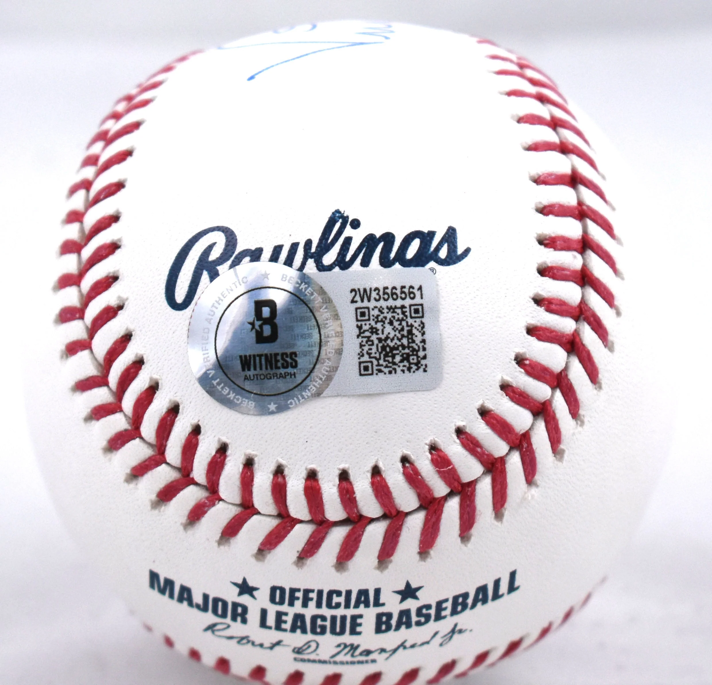 Vince Coleman Autographed Rawlings OML Baseball - Beckett W Hologram *Blue - Image 3
