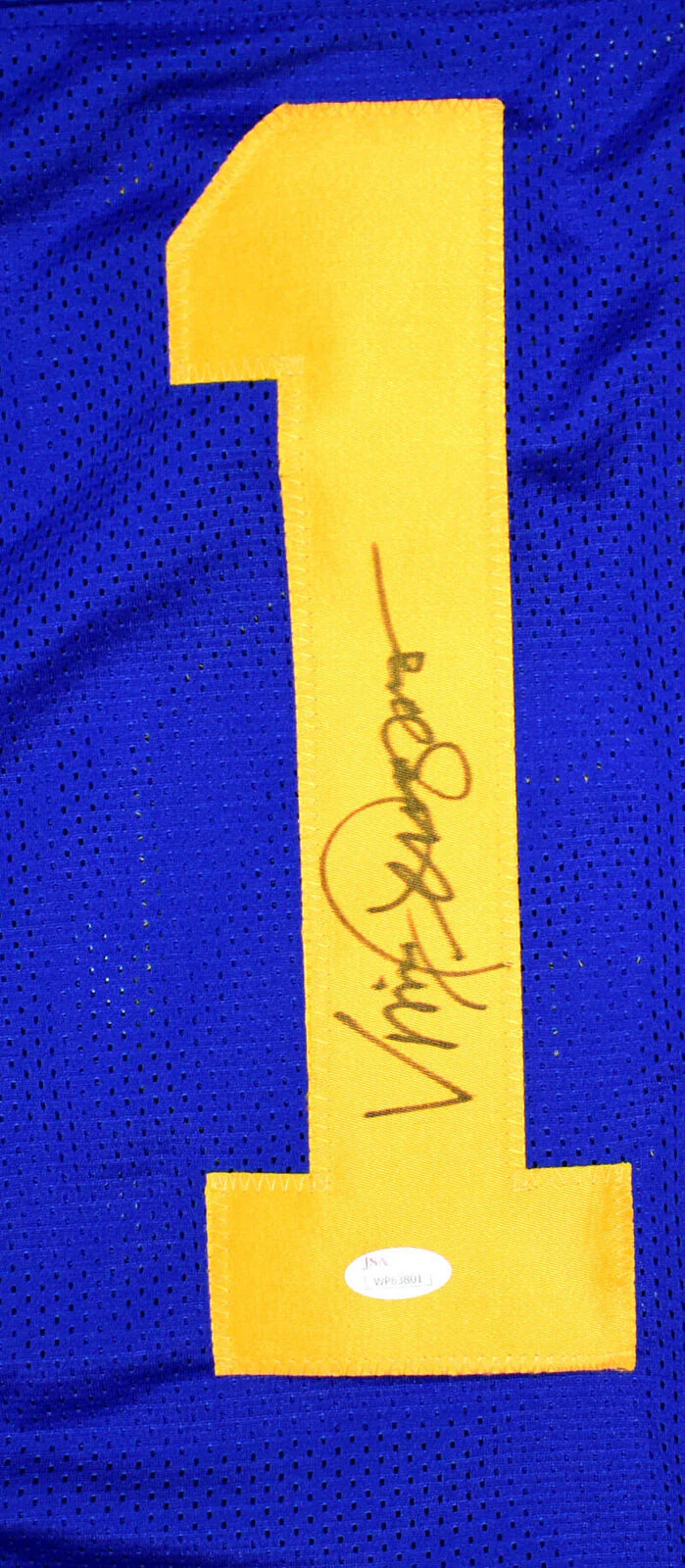 Vince Ferragamo Autographed Blue Pro Style Jersey - JSA W Auth *1 - Image 2