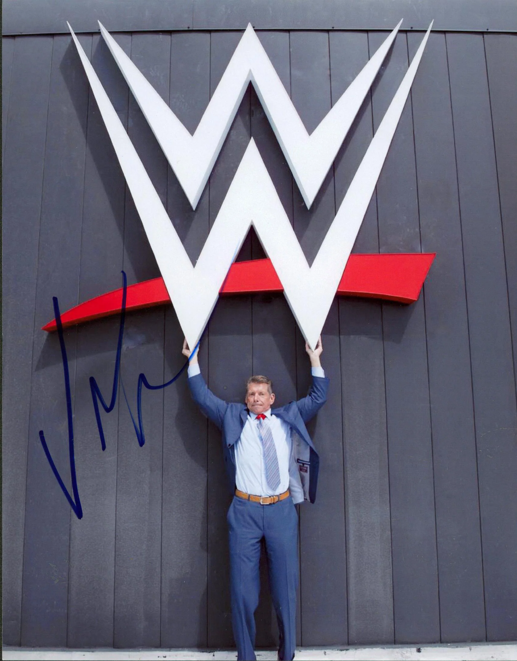 Vince McMahon Authentic Signed 8.5x11 Vertical Photo Autographed JSA #XX52878 - Image 2