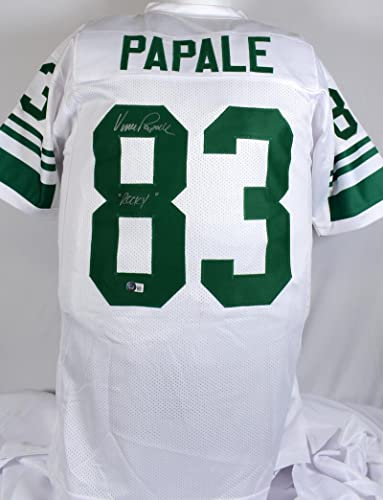 Vince Papale Autographed White Pro Style Jersey w/ Rocky- Beckett W Hologram - Image 6