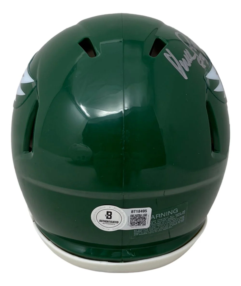 Vince Papale Signed Philadelphia Eagles Mini Speed Helmet BAS - Image 2