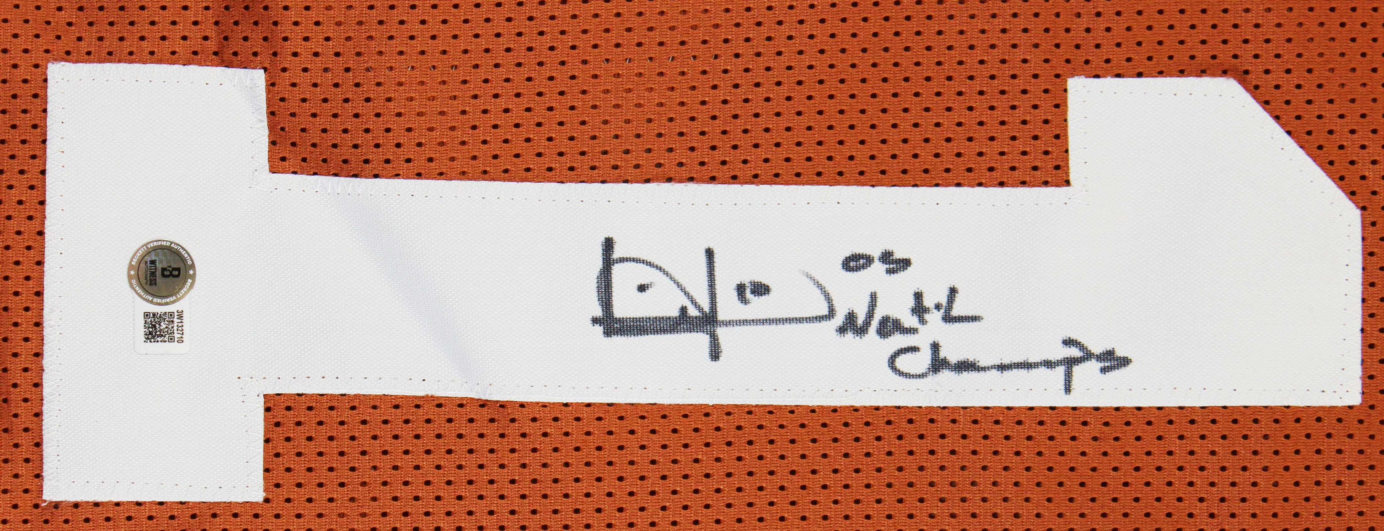 Vince Young "05 Nat'l Champs" Signed Burnt Orange Pro Style Framed Jersey BAS W - Image 3