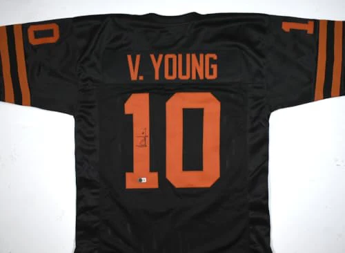 Vince Young Autographed College Black Style Jersey - Beckett W Hologram *Black - Image 4