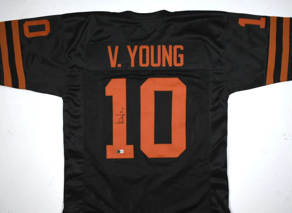 Vince Young Autographed College Black Style Jersey - Beckett W Hologram *Black - Image 5