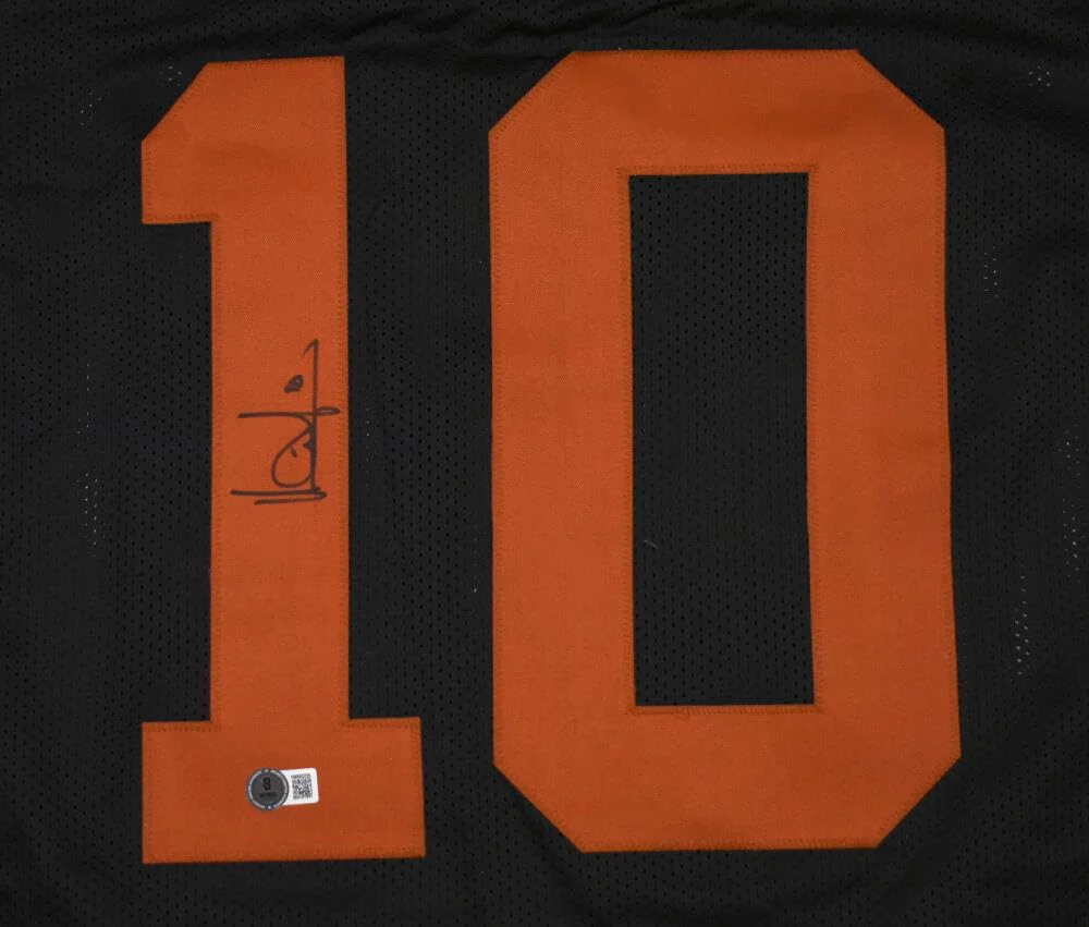 Vince Young Autographed College Black Style Jersey - Beckett W Hologram *Black - Image 6