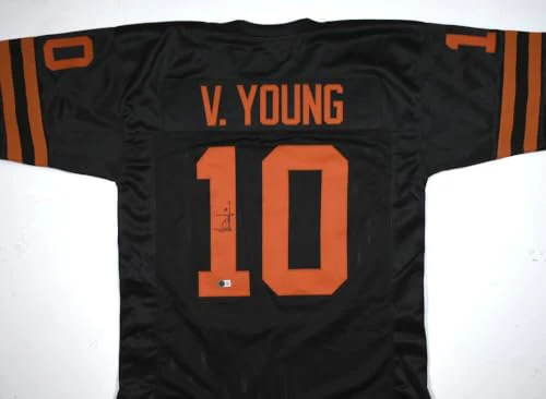 Vince Young Autographed College Black Style Jersey - Beckett W Hologram *Black - Image 8