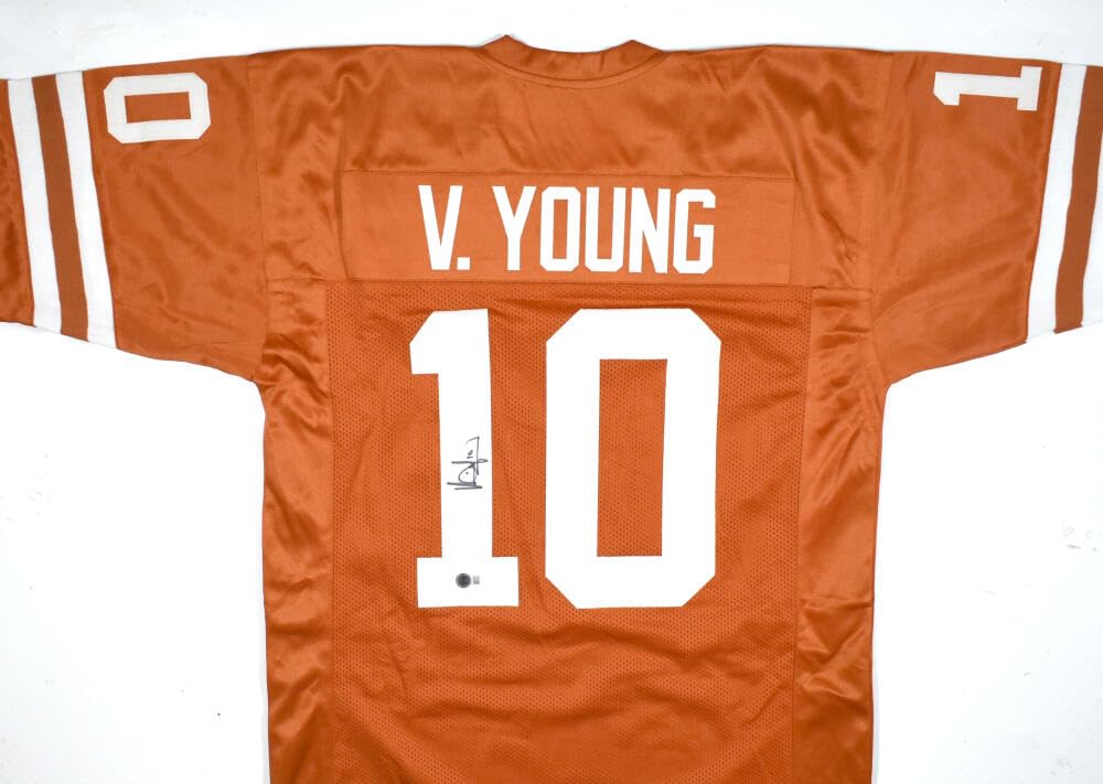Vince Young Autographed Orange College Style Jersey - Beckett W Hologram *Black - Image 5