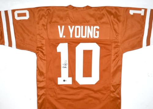 Vince Young Autographed Orange College Style Jersey - Beckett W Hologram *Black - Image 8