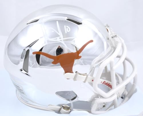 Vince Young Autographed Texas Longhorns Chrome Speed Mini Helmet- Beckett W Holo - Image 8