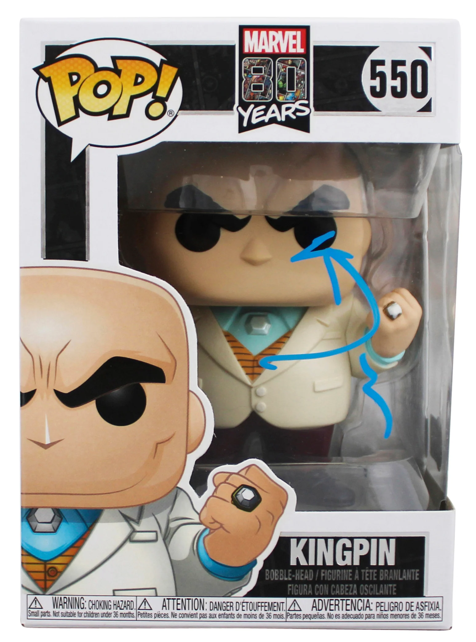 Vincent D'Onofrio Echo Signed Kingpin #550 Funko Pop Vinyl Figure BAS #BL69286