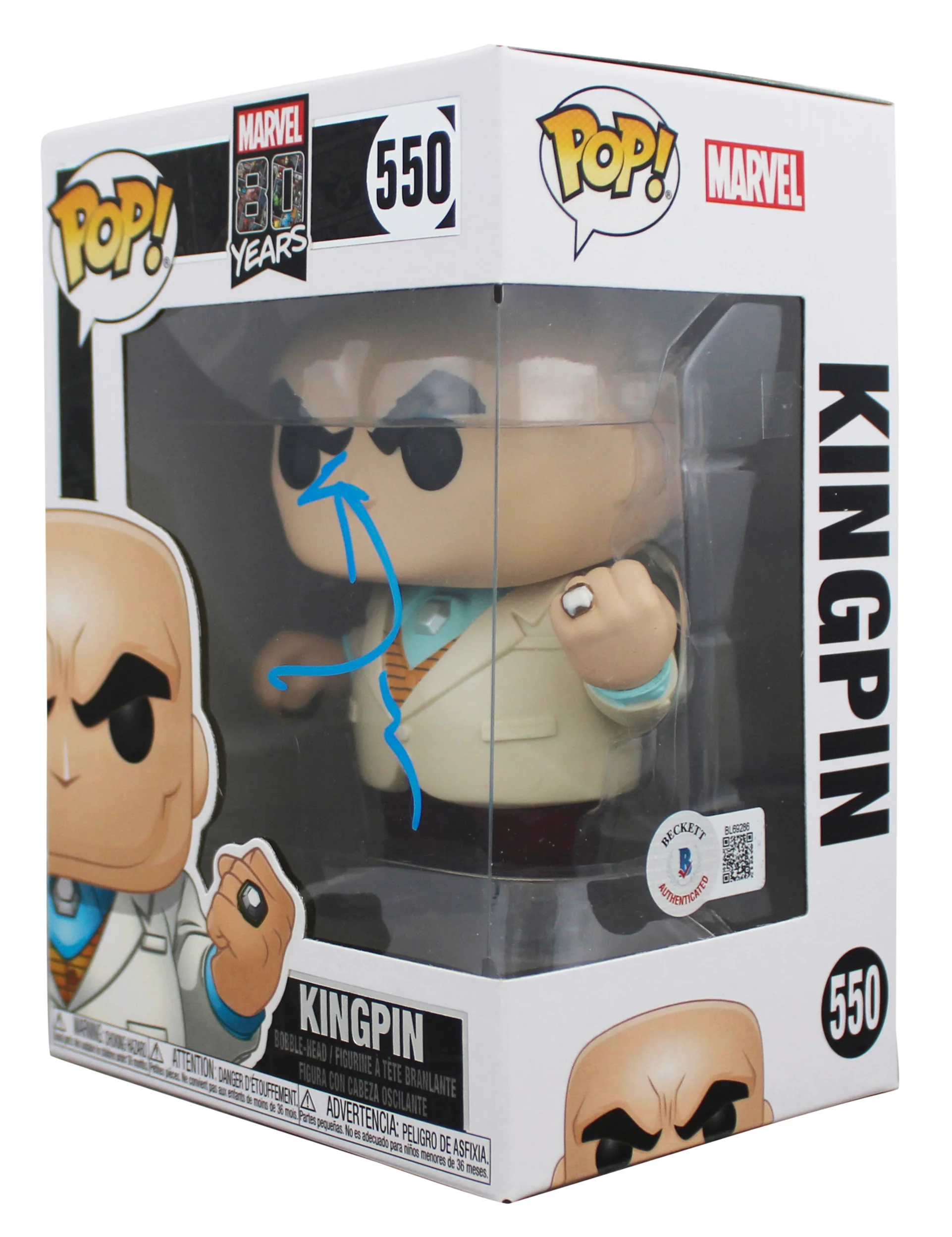 Vincent D'Onofrio Echo Signed Kingpin #550 Funko Pop Vinyl Figure BAS #BL69286 - Image 3