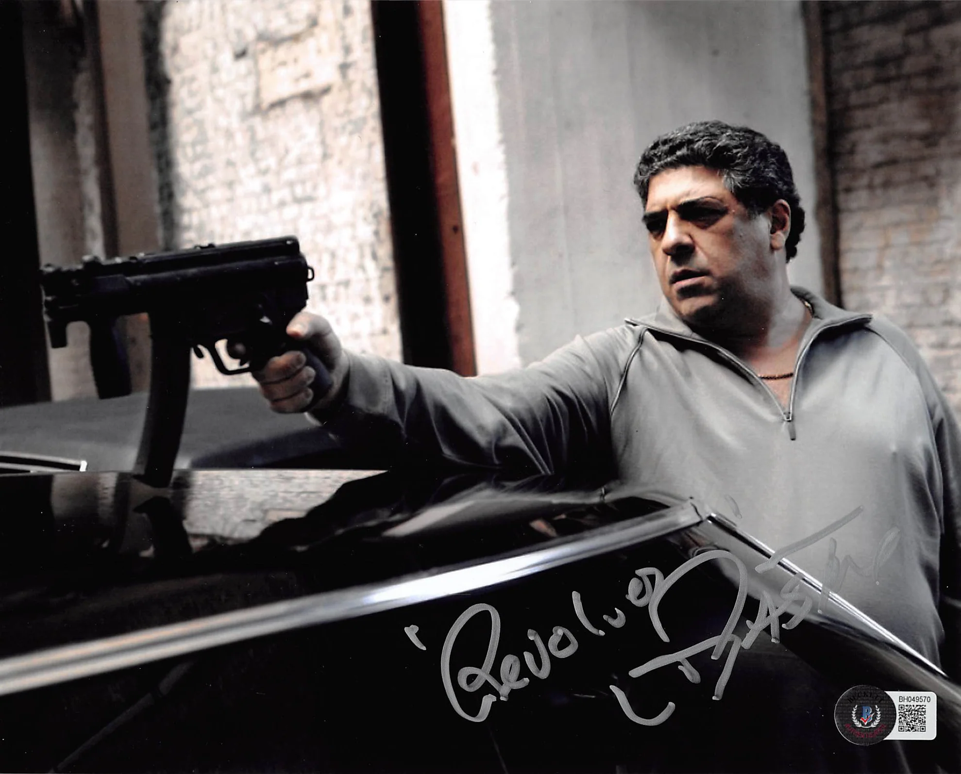 Vincent Pastore "Revolver" Authentic Signed 8x10 Horizontal Photo BAS 1 - Image 2
