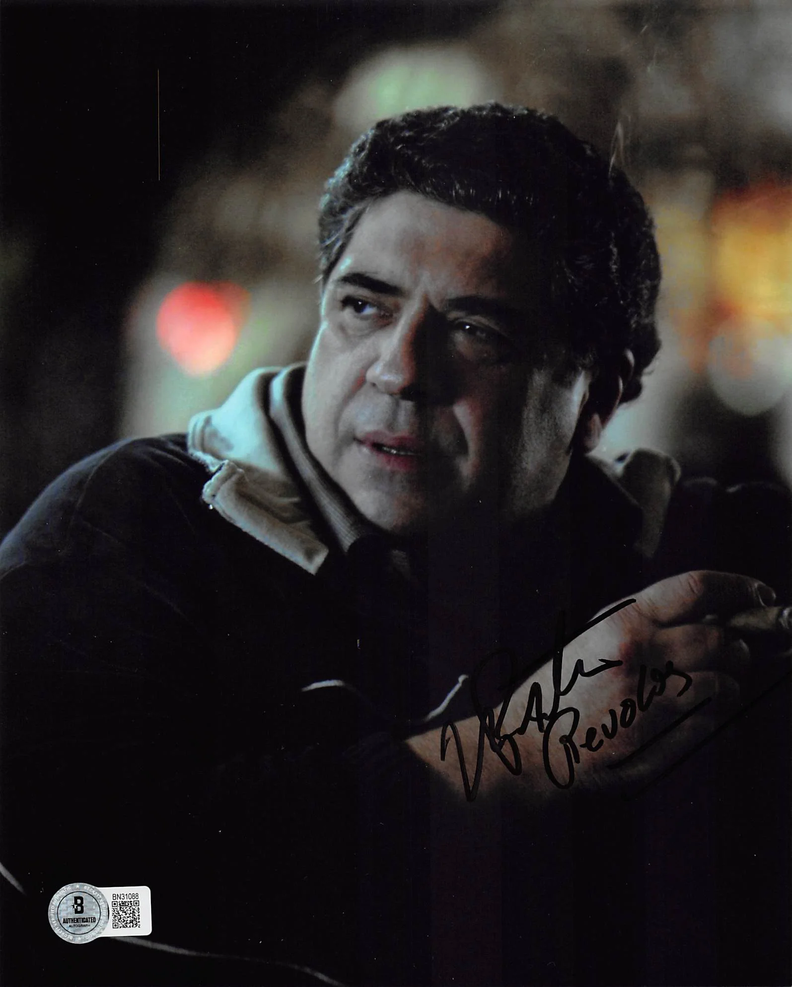 Vincent Pastore "Revolver" Signed 8x10 Vertical Photo w/ Black Sig BAS 3 - Image 2