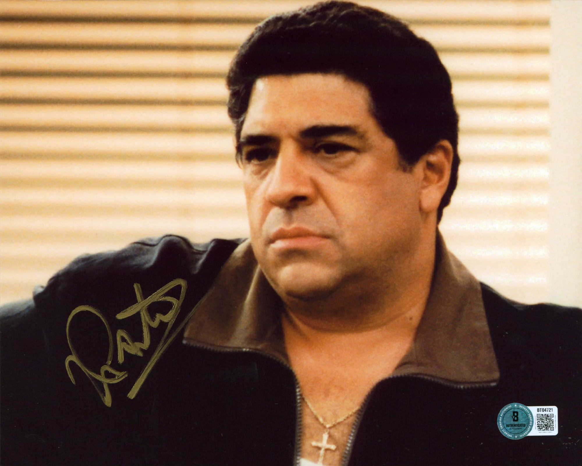Vincent Pastore The Sopranos Authentic Signed 8x10 Horizontal Photo BAS 10 - Image 2