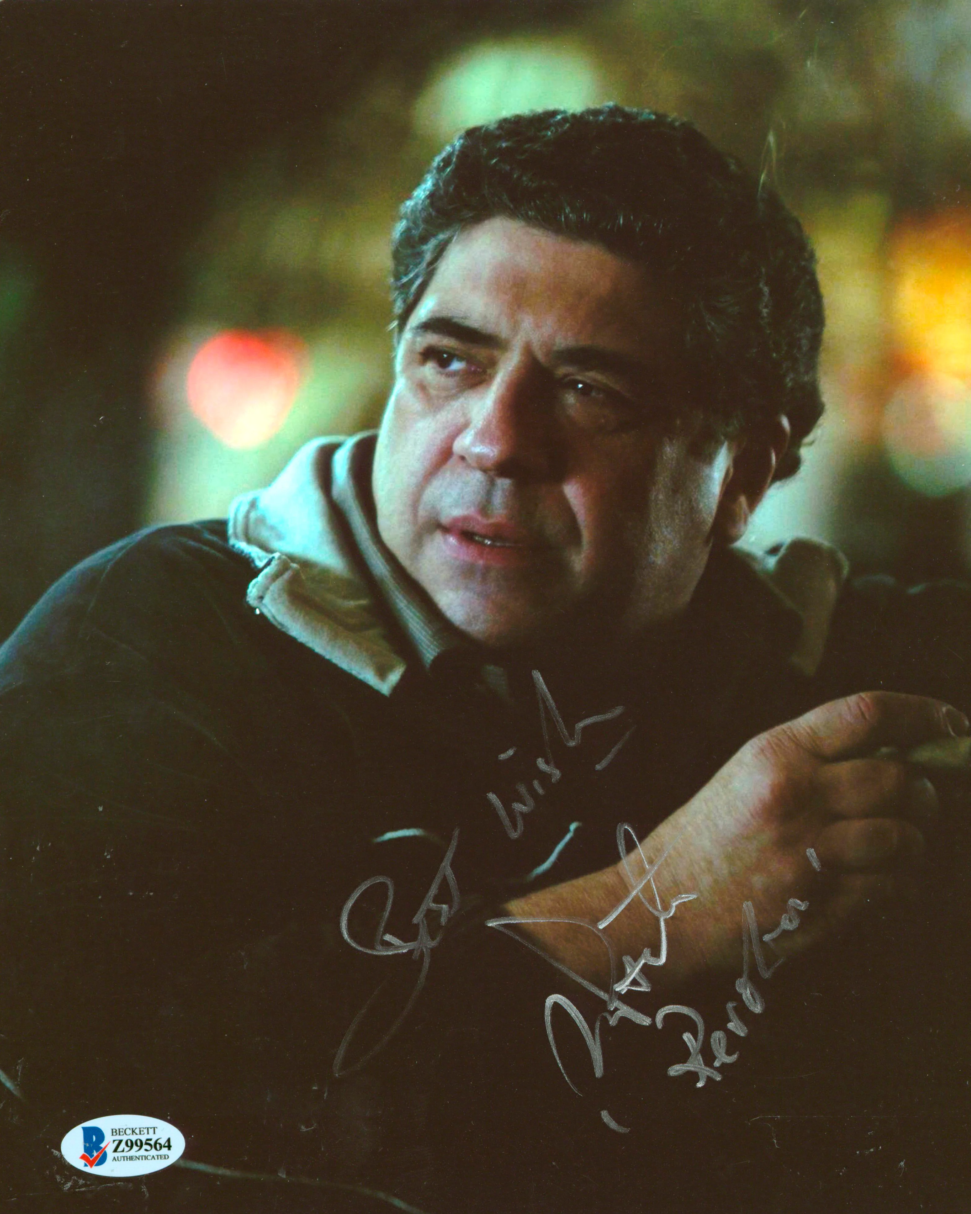 Vincent Pastore The Sopranos "Revolver" Authentic Signed 8x10 Photo BAS #Z99564 - Image 2