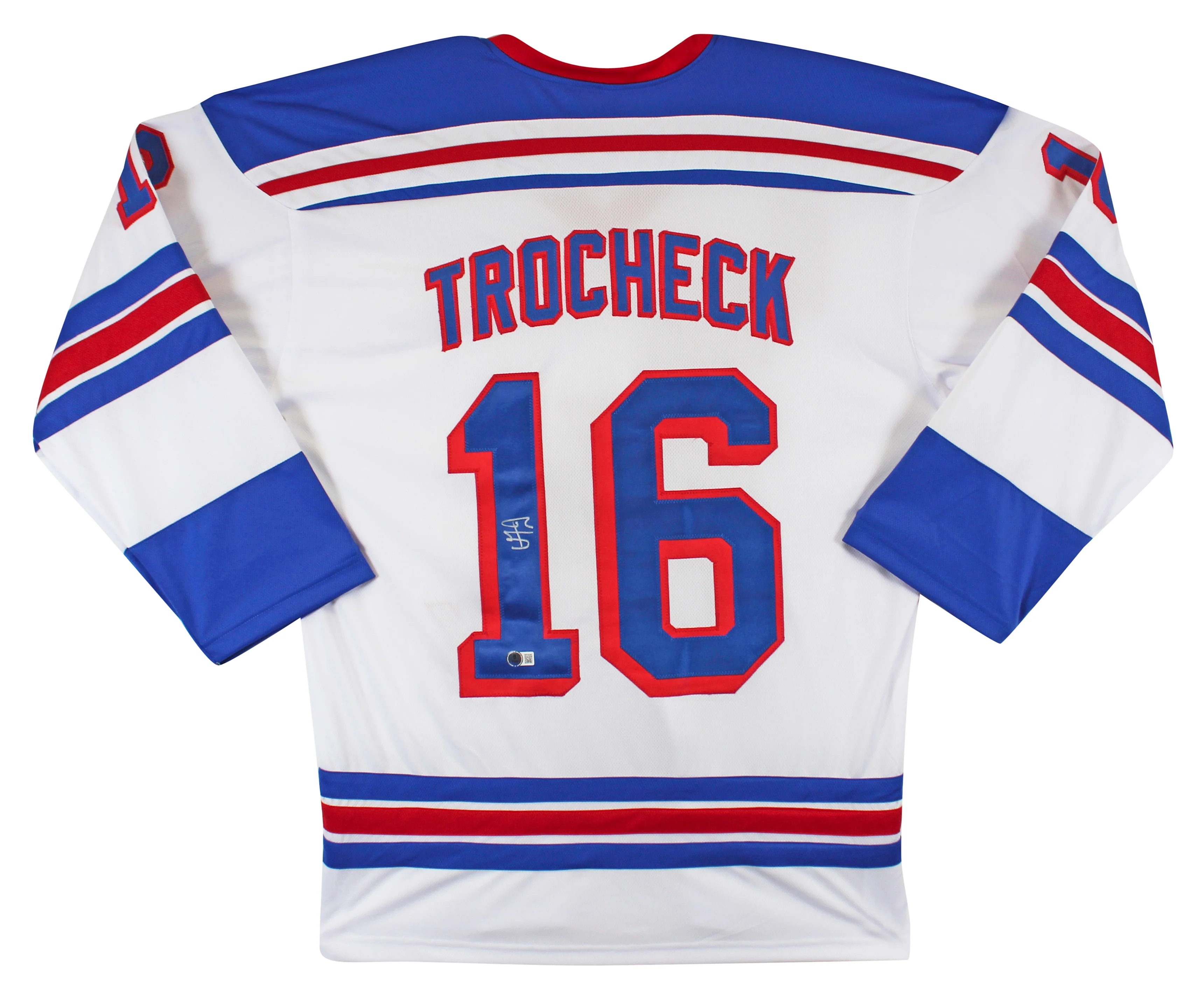 Vincent Trocheck Authentic Signed White Pro Style Jersey BAS Witnessed - Image 2