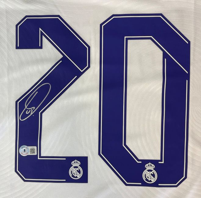 Vinicius Junior Signed Real Madrid Adidas Soccer Jersey BAS - Image 2