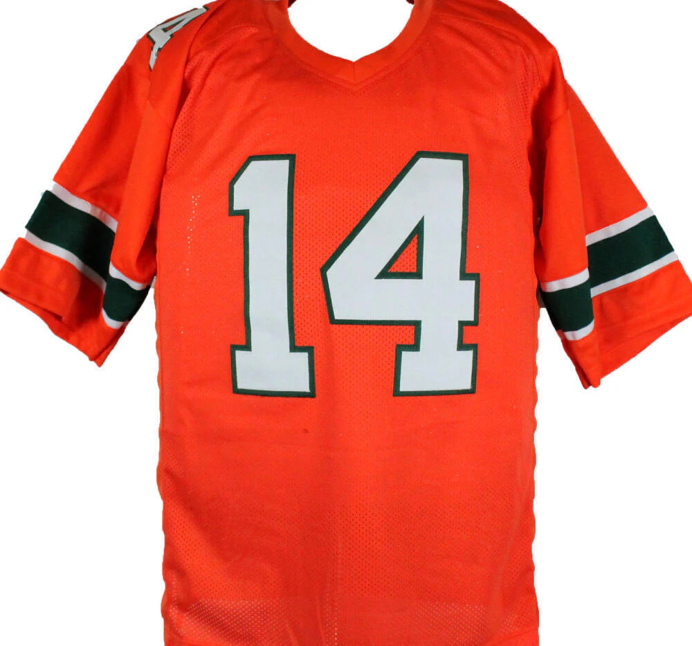 Vinny Testaverde Autographed Orange College Style Jersey w/Heisman-JSA W *Black - Image 3