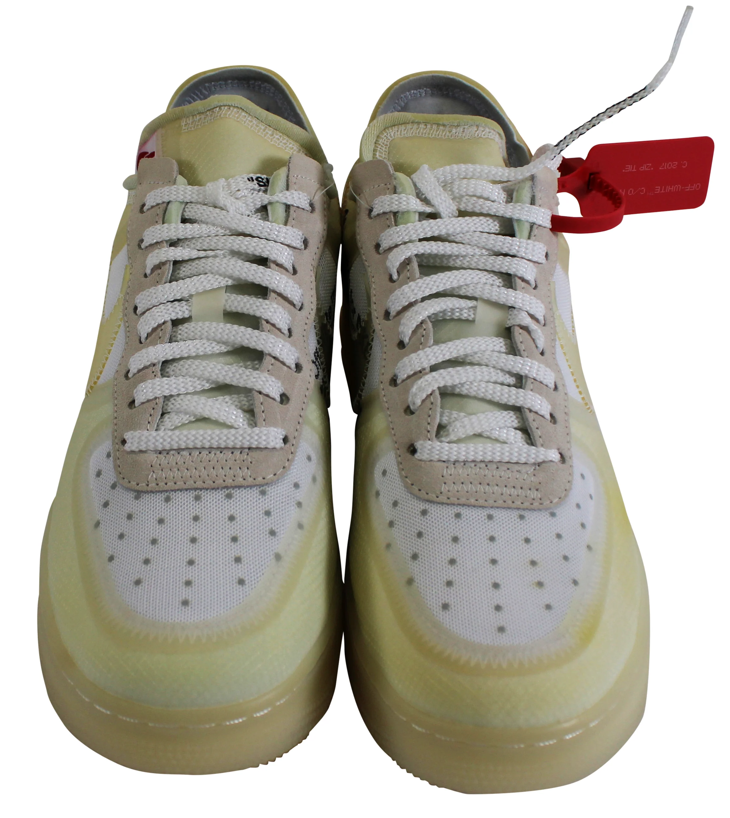Virgil Abloh Signed 2017 Nike Off White Air Force 1 Low "The Ten" Shoes BAS LOA - Image 5