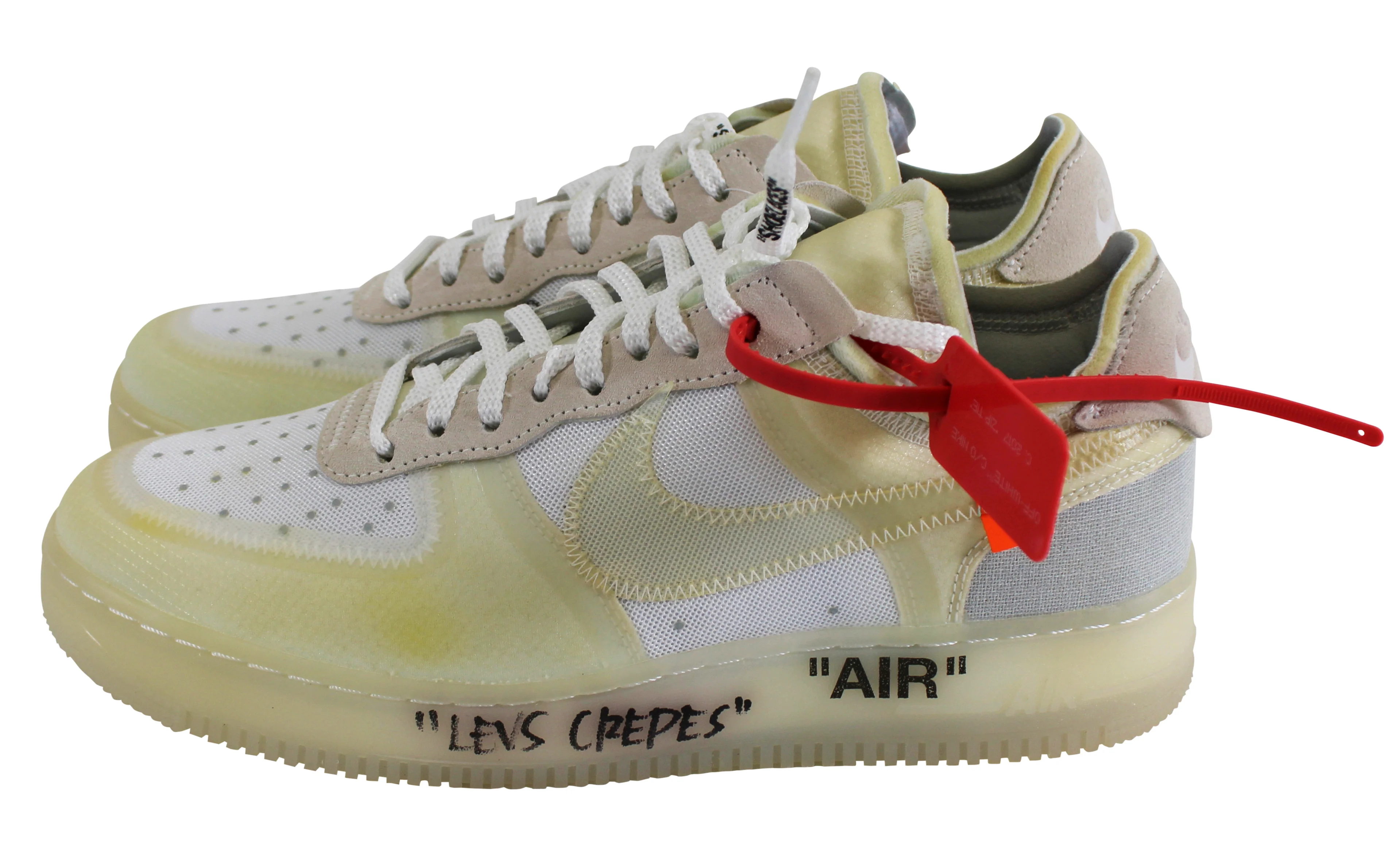 Virgil Abloh Signed 2017 Nike Off White Air Force 1 Low "The Ten" Shoes BAS LOA - Image 8