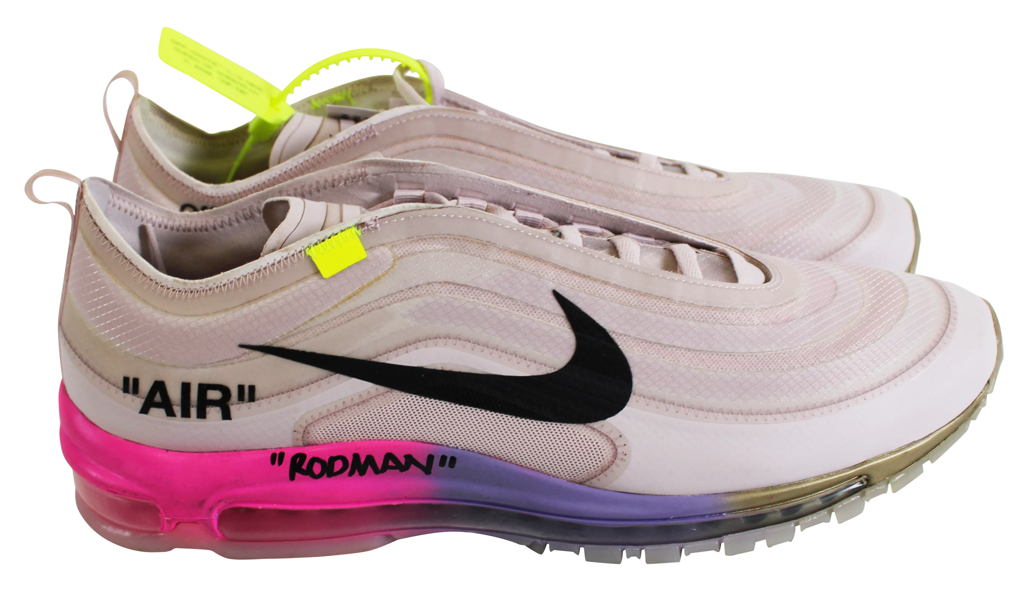 Virgil Abloh Signed 2018 Nike Air Max 97 Elemental Rose Serena Queen Shoes BAS - Image 6