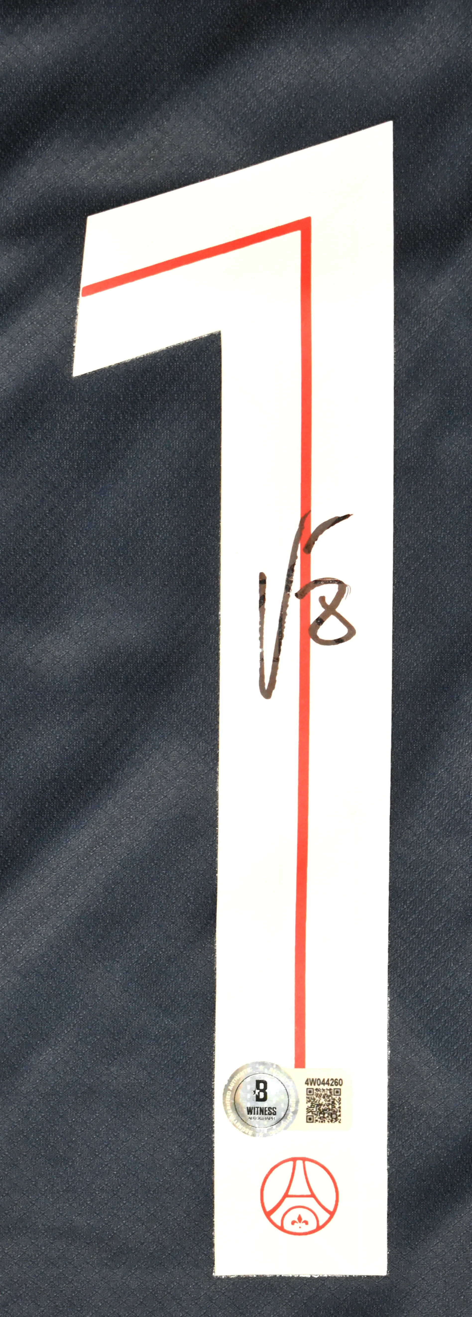 Vitinha Autographed PSG Home Soccer Jersey #29 - Beckett W Holo *M - Image 2