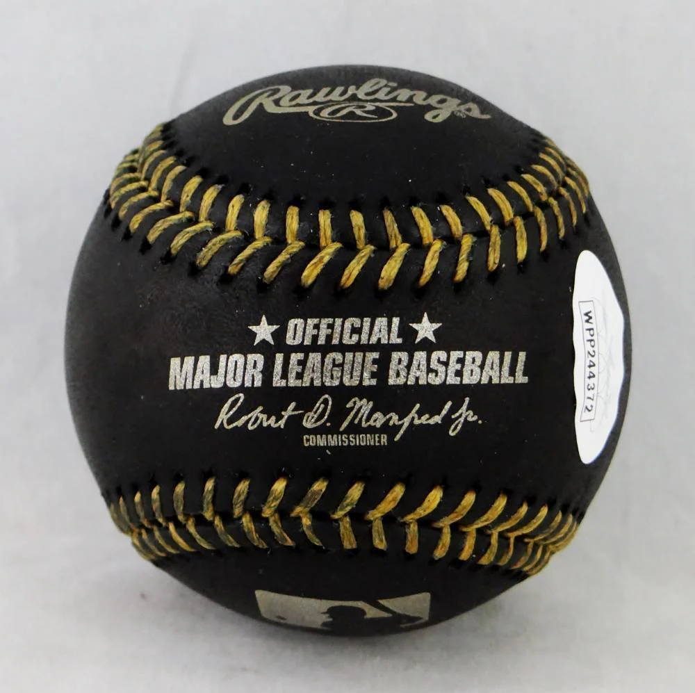Vladimir Guerrero Autographed Rawlings OML Black Baseball w/ HOF 18 - JSA W Auth - Image 3