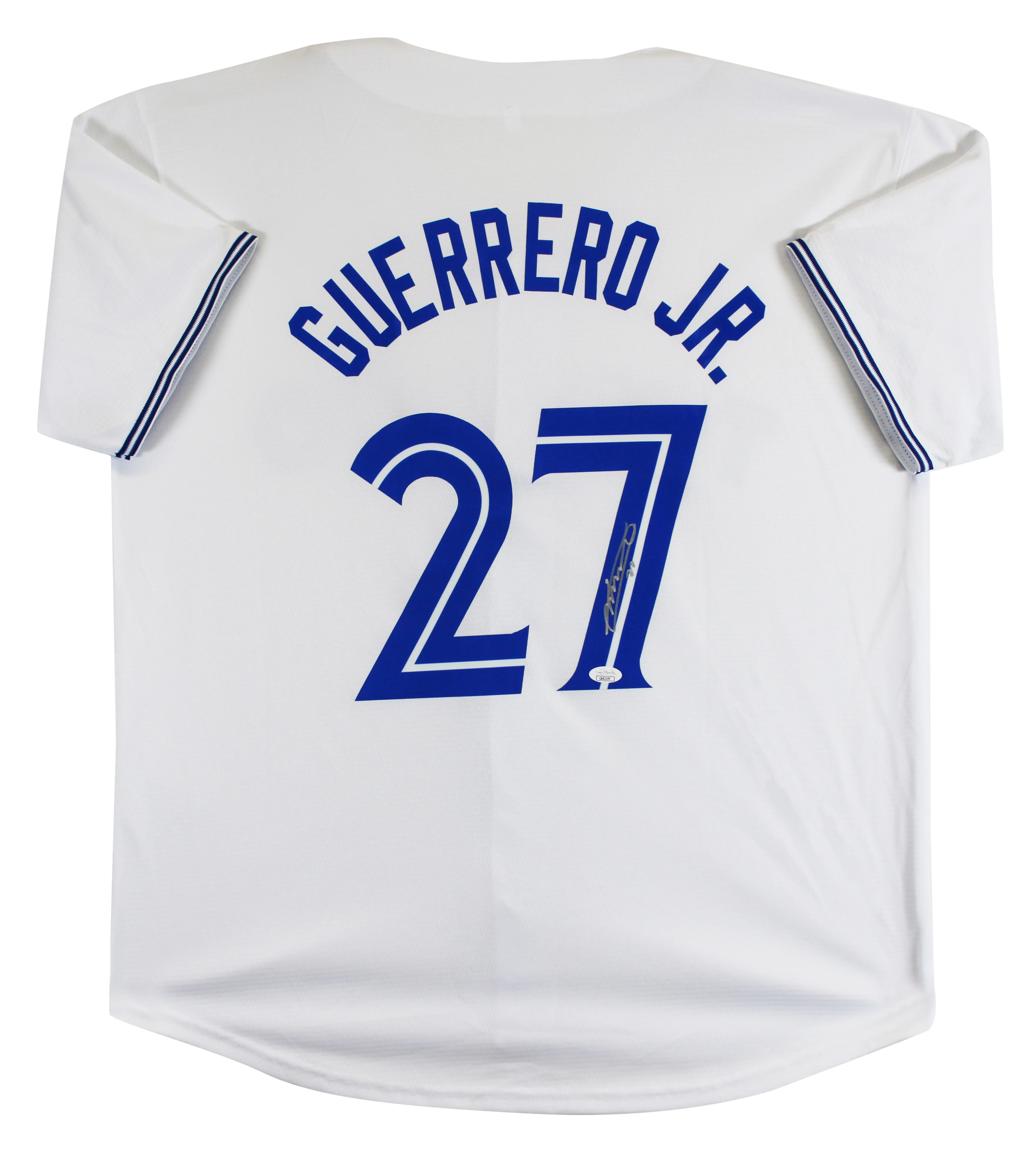 Vladimir Guerrero Jr. Authentic Signed White Pro Style Jersey Autographed JSA - Image 2