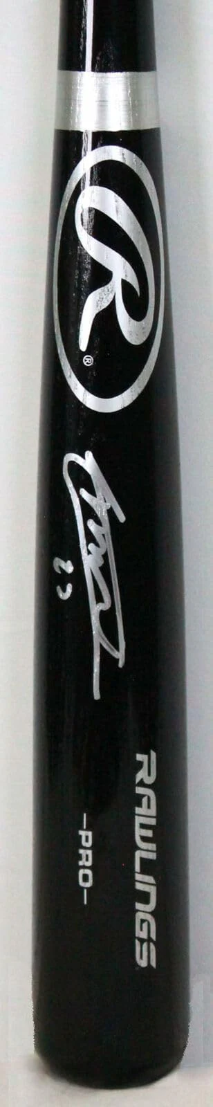 Vladimir Guerrero Jr. Autographed Black Rawlings Pro Baseball Bat-JSA *Silver - Image 7