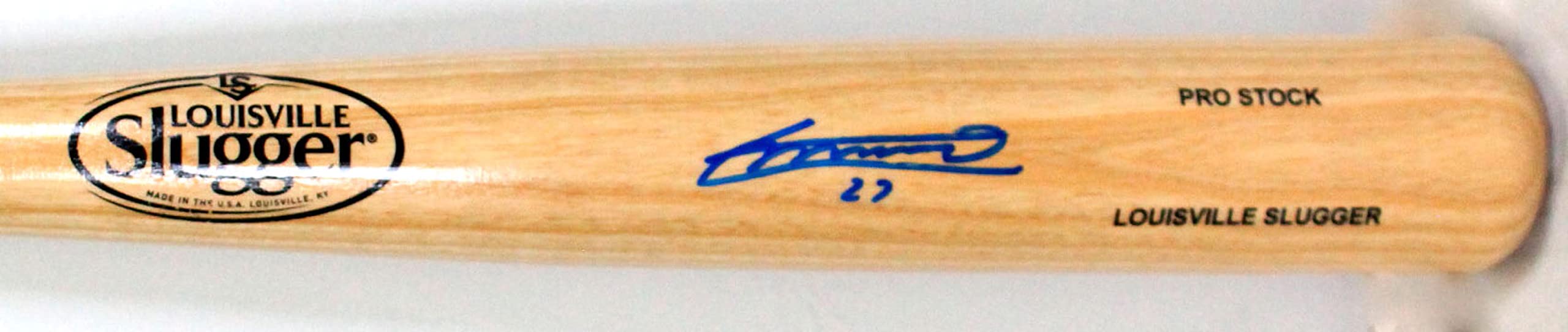 Vladimir Guerrero Jr. Autographed Louisville Slugger Pro Baseball Blonde Bat-JSA - Image 4