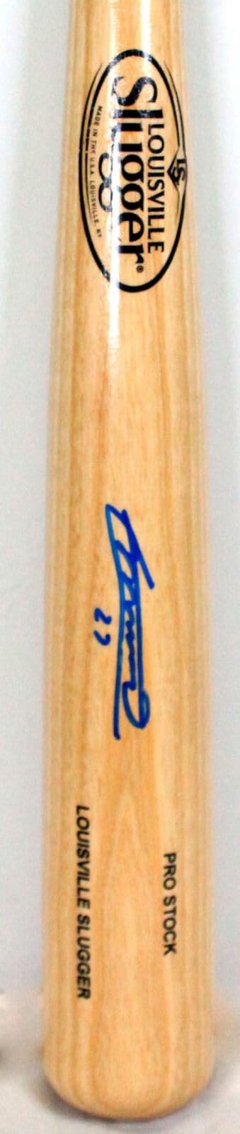 Vladimir Guerrero Jr. Autographed Louisville Slugger Pro Baseball Blonde Bat-JSA - Image 7