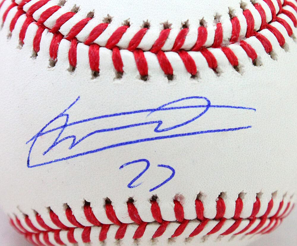 Vladimir Guerrero Jr. Autographed Rawlings OML Baseball- JSA Auth *Blue - Image 5