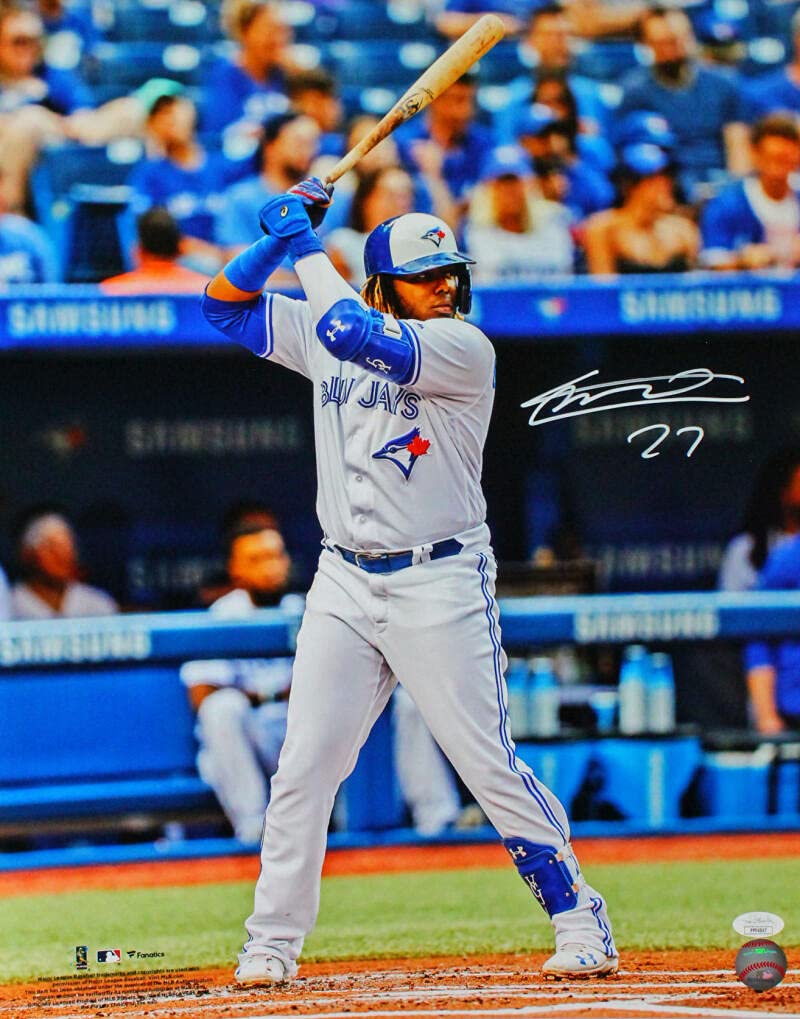 Vladimir Guerrero Jr. Signed Toronto Blue Jays 16x20 Batting Pose Photo-JSA Auth - Image 4