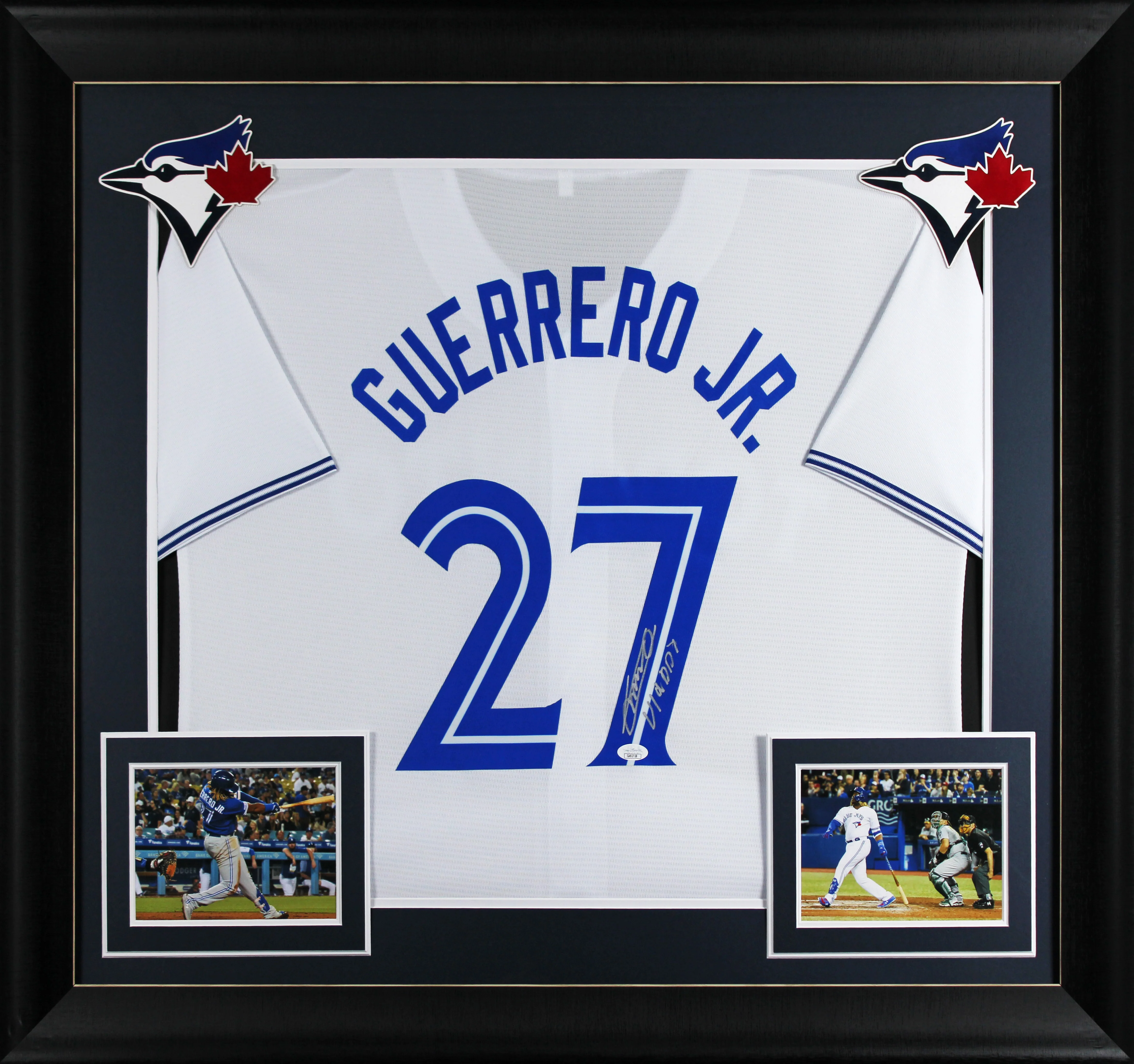 Vladimir Guerrero Jr. "Vladdy" Signed White Pro Style Framed Jersey JSA