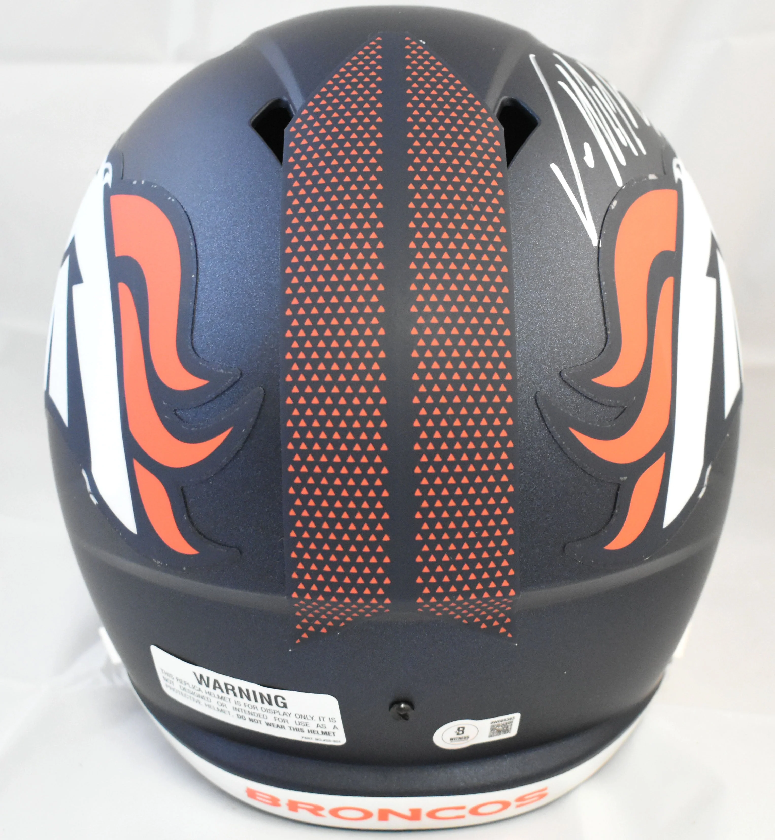 Von Miller Autographed Denver Broncos F/S Speed Helmet - Beckett W Hologram - Image 4