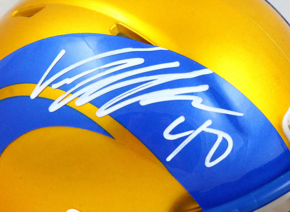 Von Miller Autographed Los Angeles Rams Flash Speed Mini Helmet-Beckett W Holo - Image 2